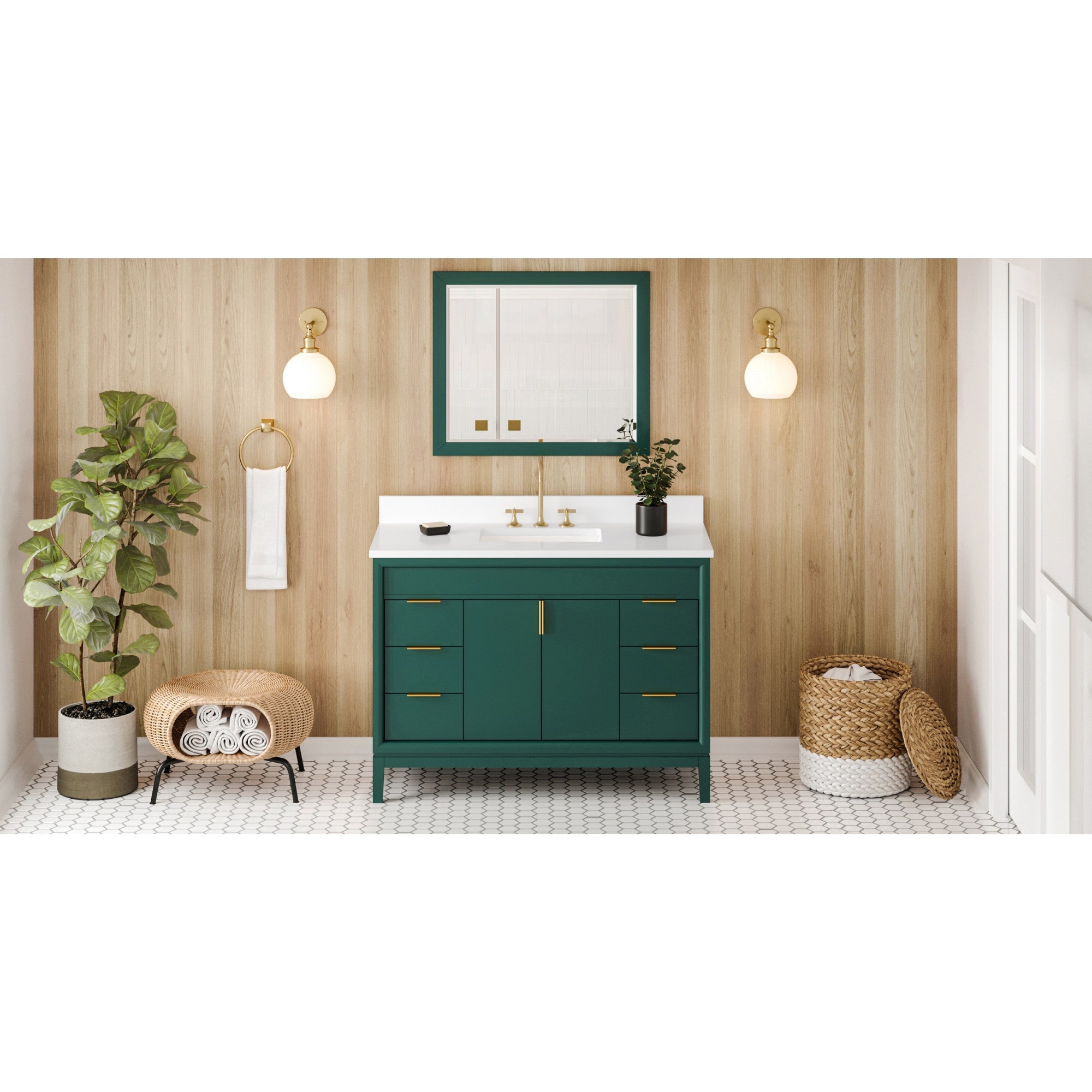 48" Theodora Vanity – Forest Green