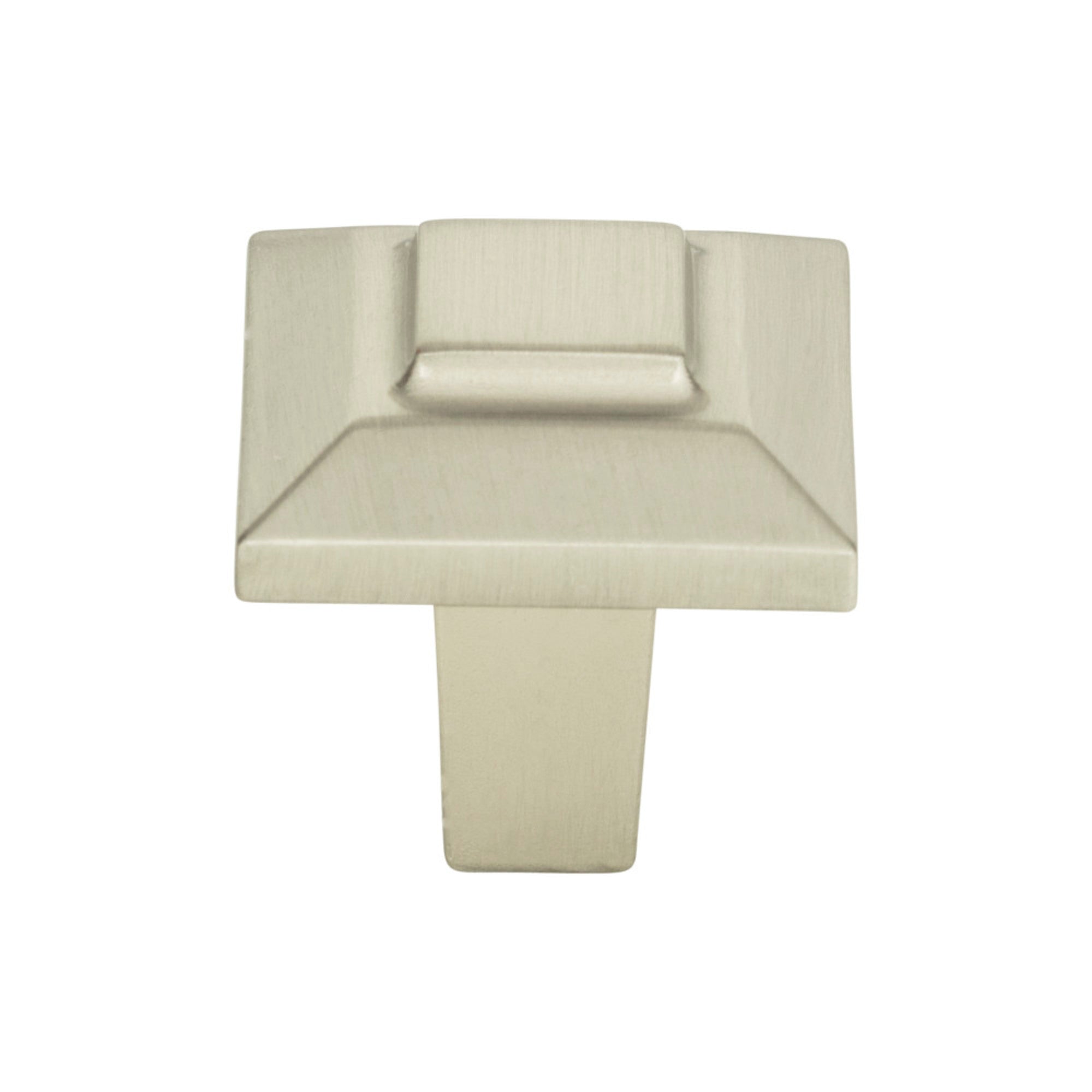 Trocadero Square Knob - Brushed Nickel