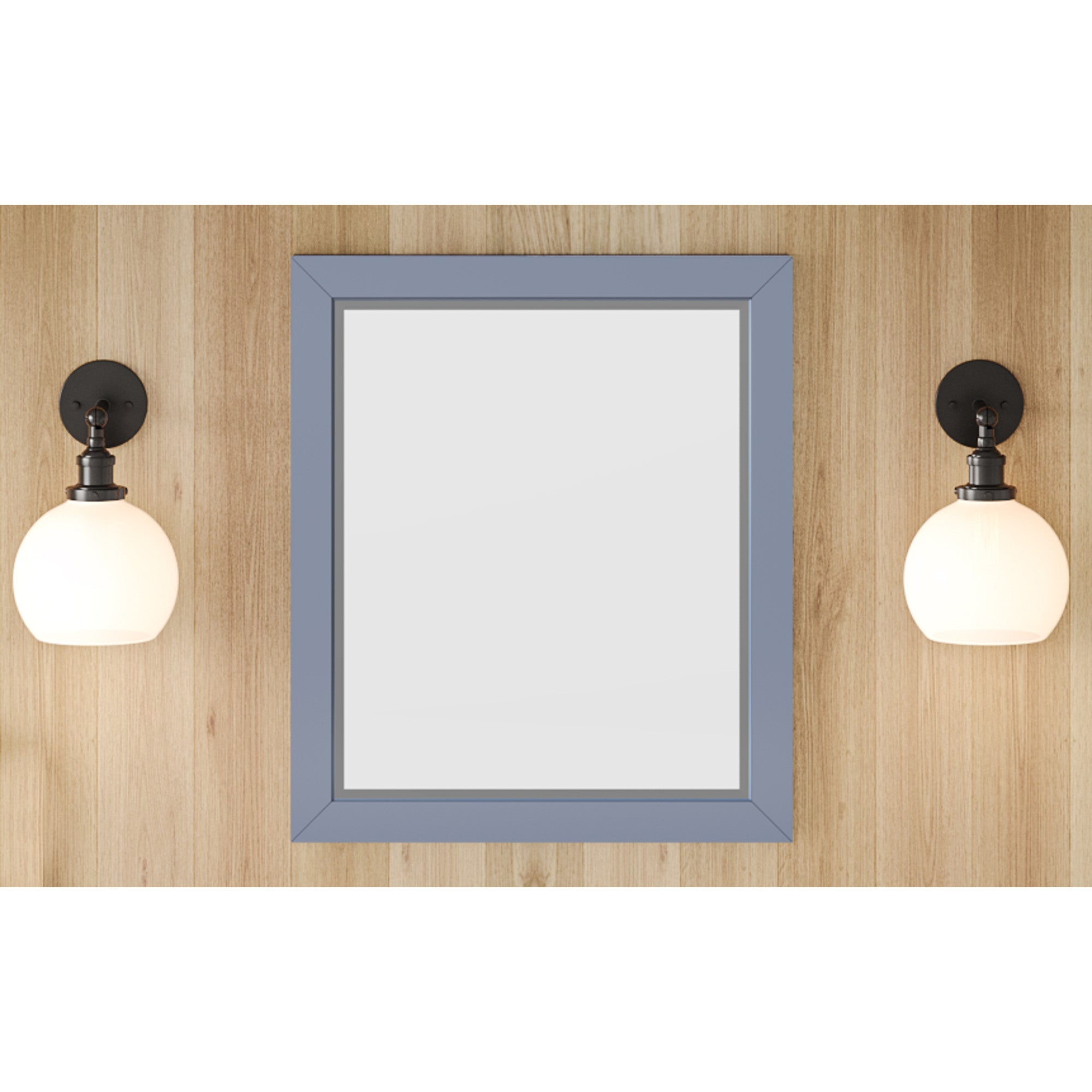 25 W x 1" D x 28" H Blue Steel Cade mirror