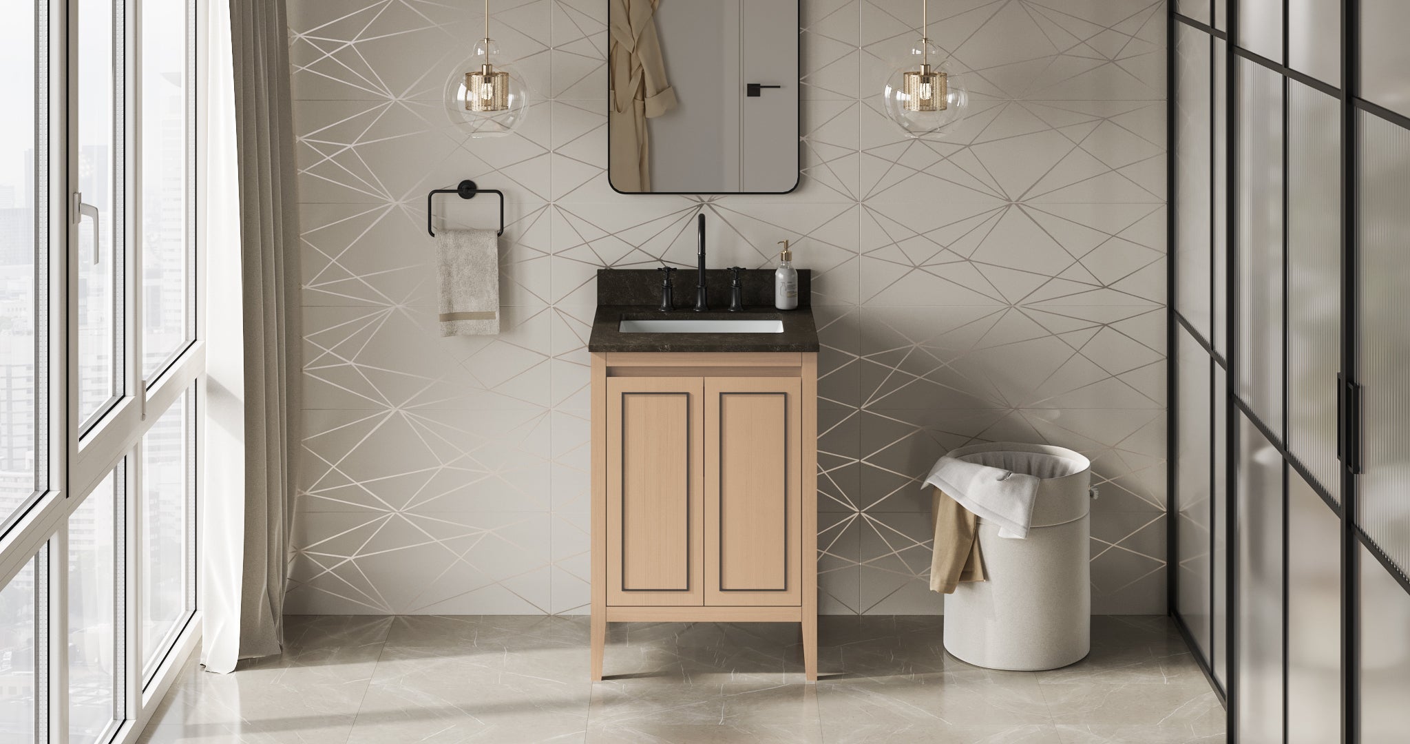 24" Percival Vanity – Natural Oak