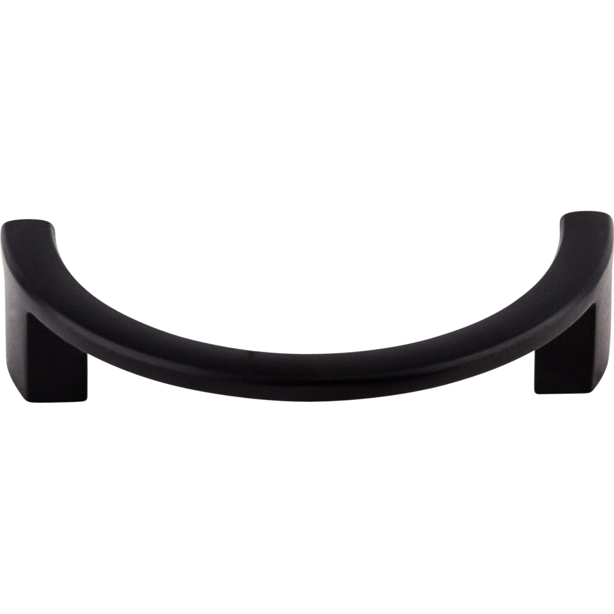 Half Circle Open 3 1/2" Center to Center Finger Pull - Flat Black