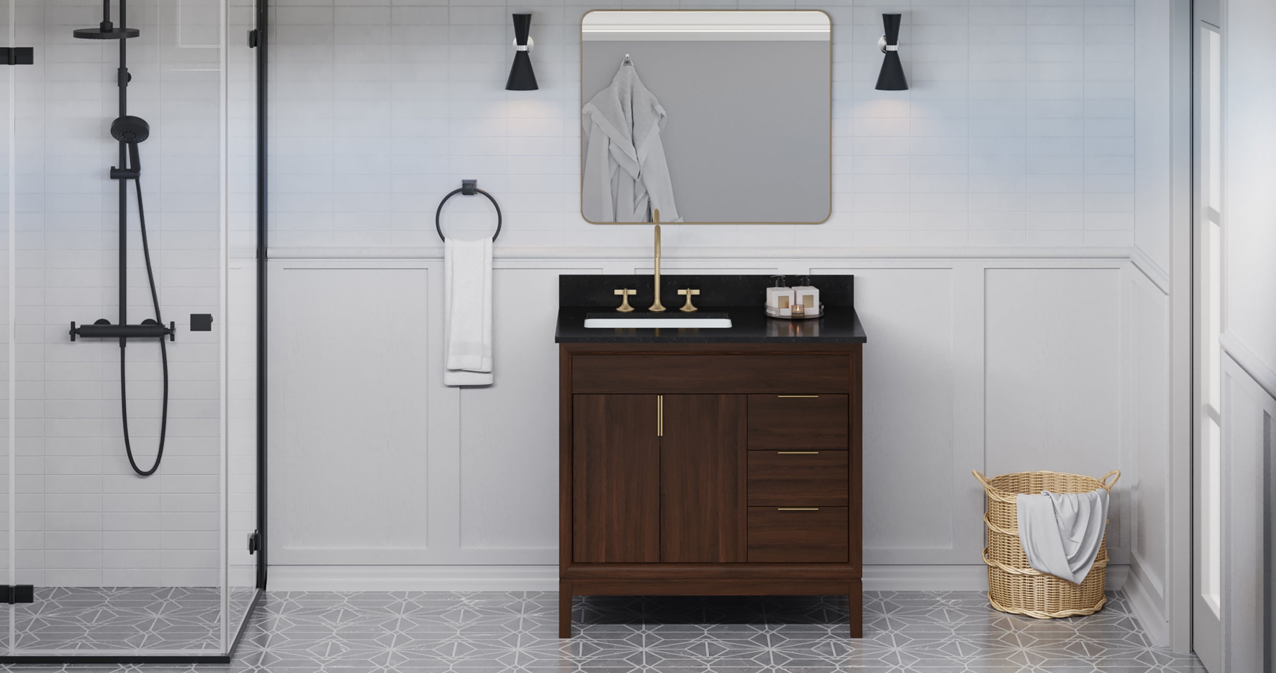 36" Theodora Vanity – Dark Walnut