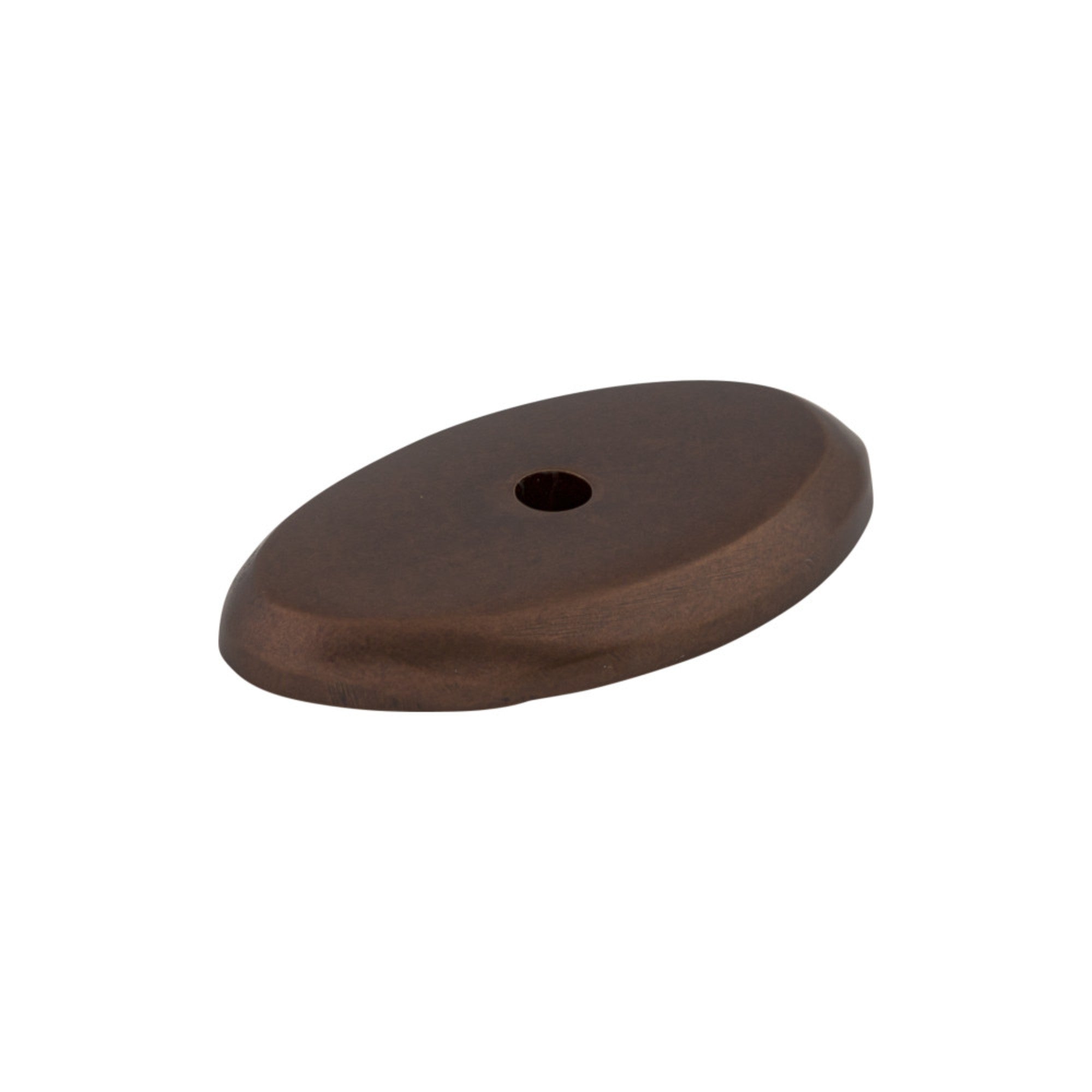 Aspen Oval Knob Backplate - Mahogany Bronze