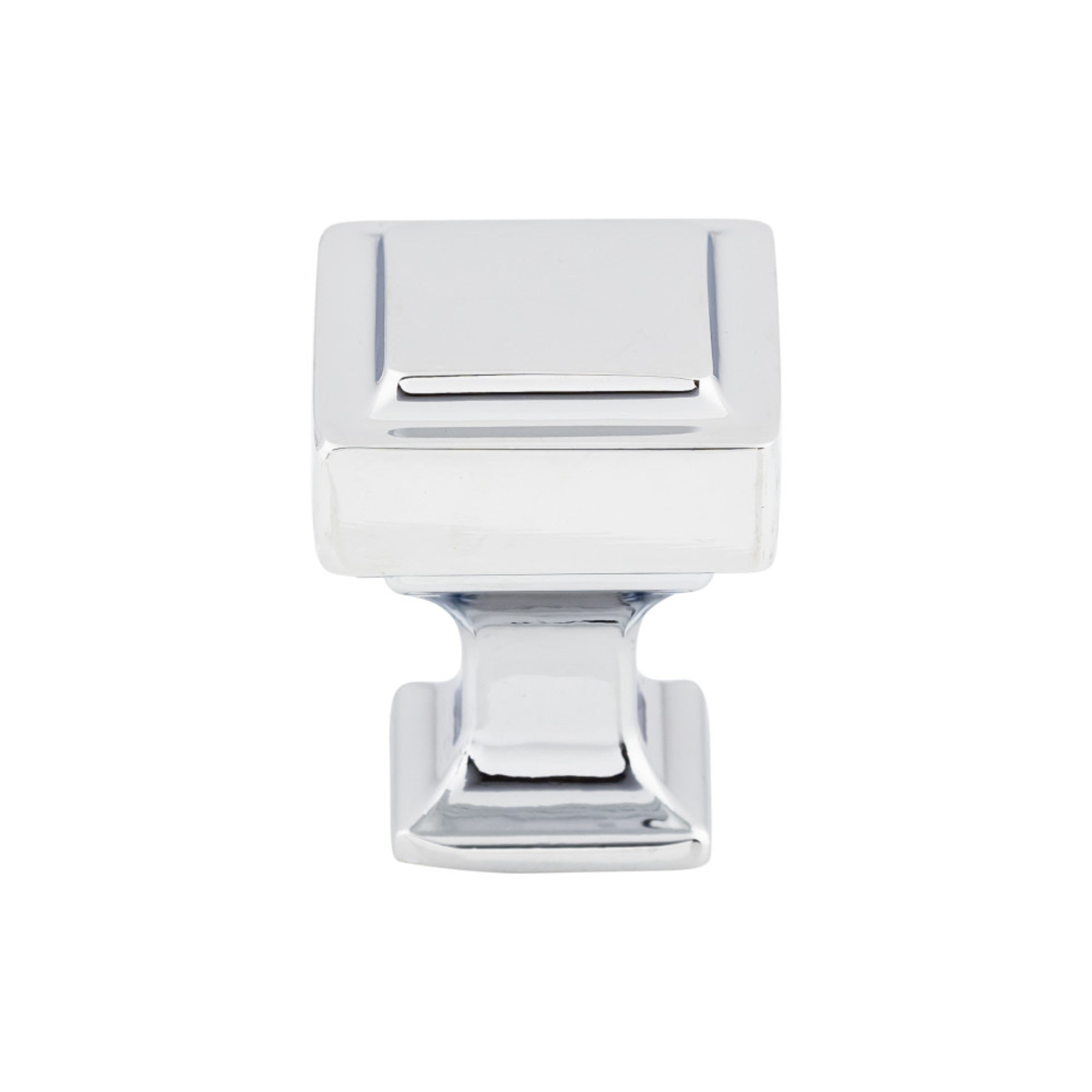 Ascendra 1" Length Square Knob - Polished Chrome