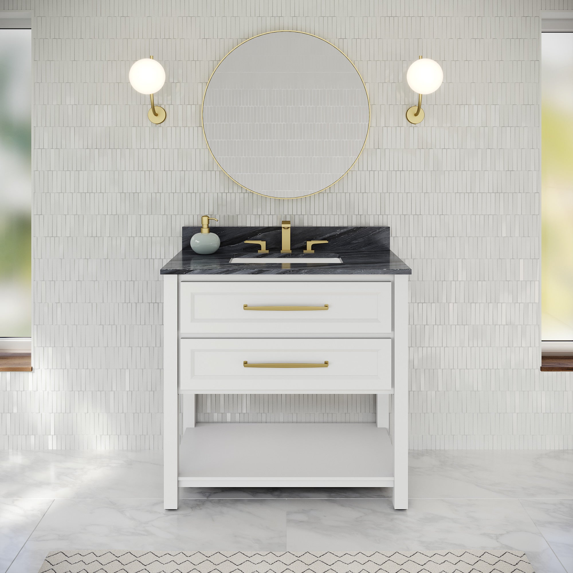 36" Kipling Vanity – White