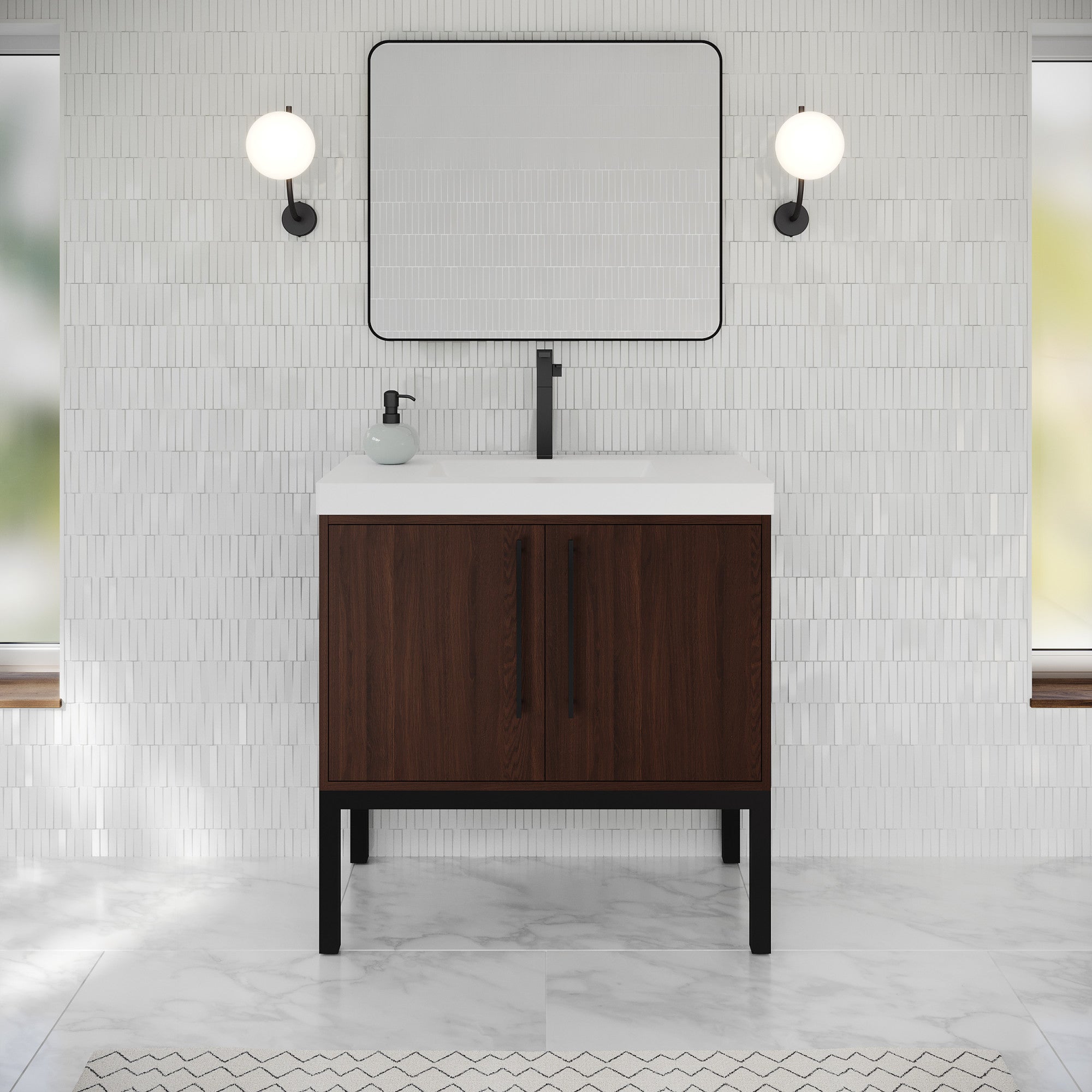 36" Tempest Vanity – Dark Walnut