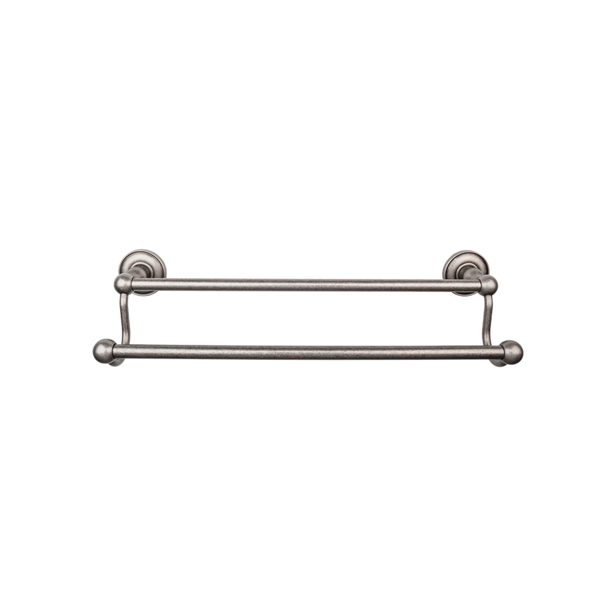 TOP BATH (R) Edwardian Bath Double 32 1/2" Wall Mounted  Towel Bar - Antique Pewter