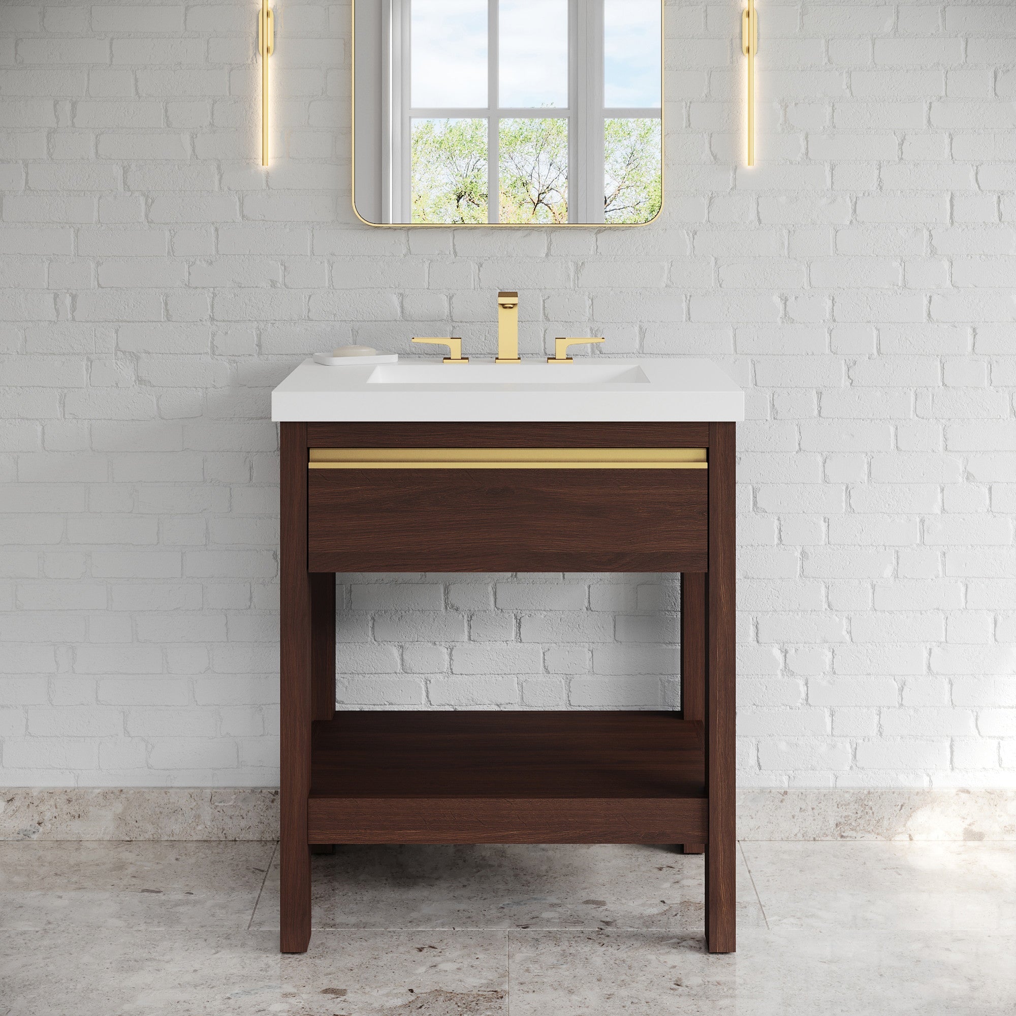 30" Jubilee Vanity – Dark Walnut