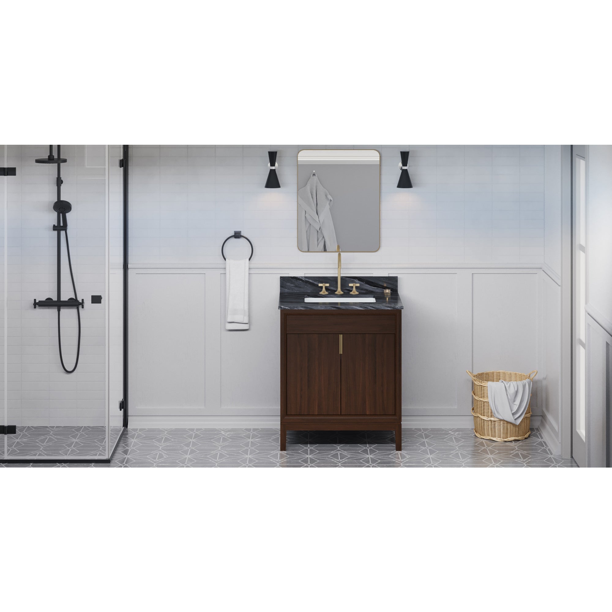 30" Theodora Vanity – Dark Walnut