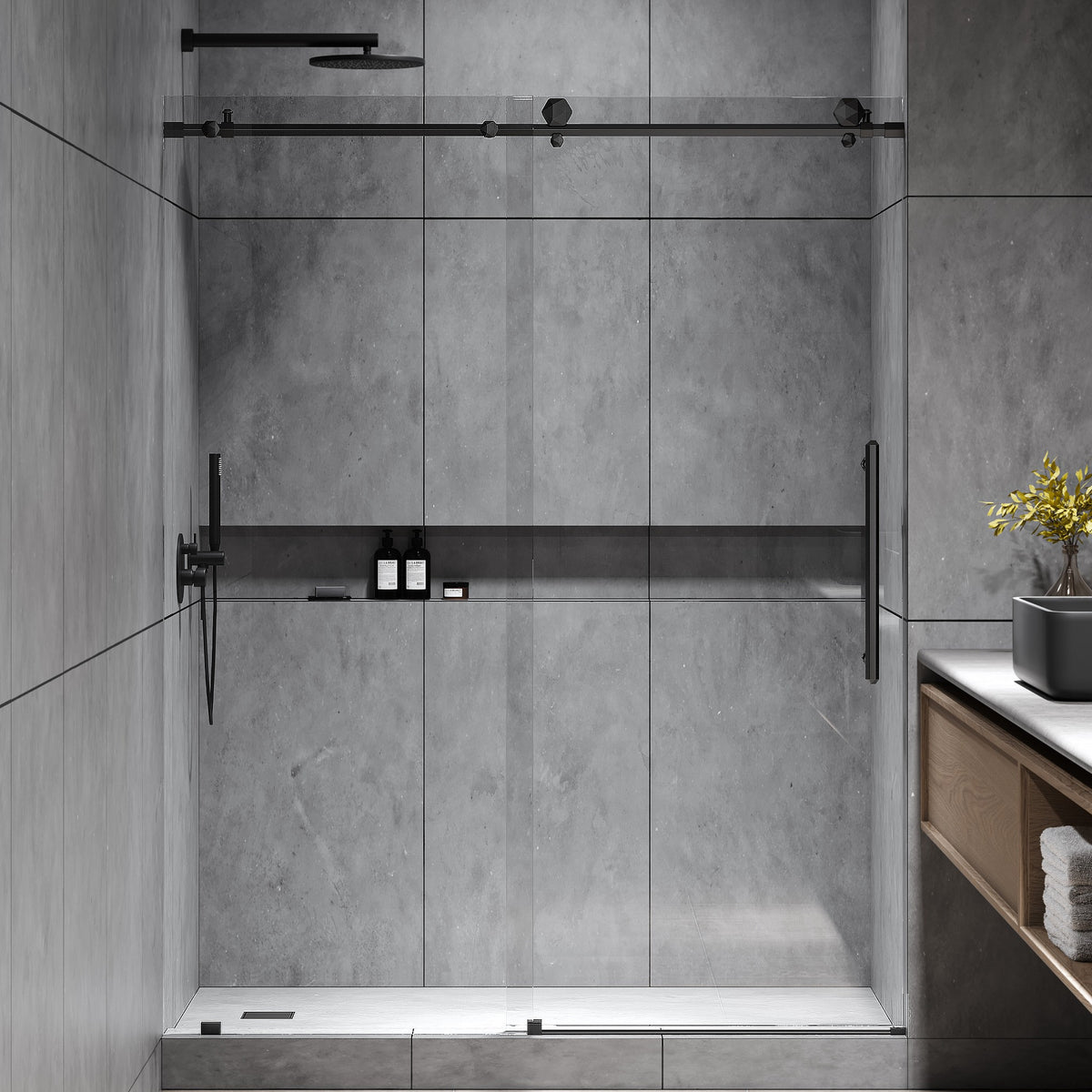 Seawin Diamond Sliding Shower Door installed view