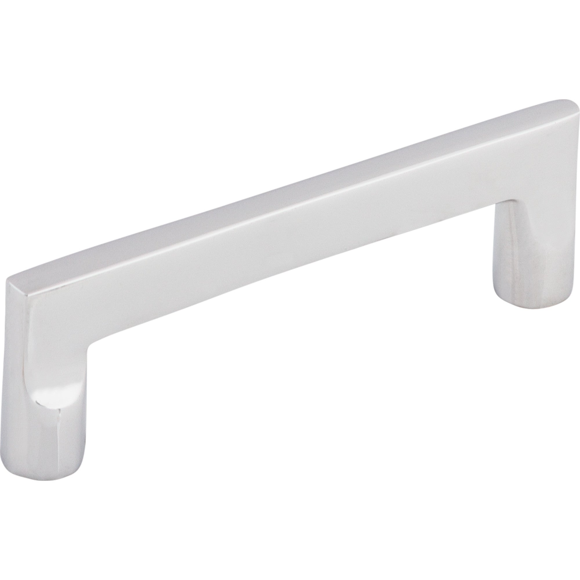 Aspen II Flat Sided 4" Center to Center Bar Pull - Polished Chrome