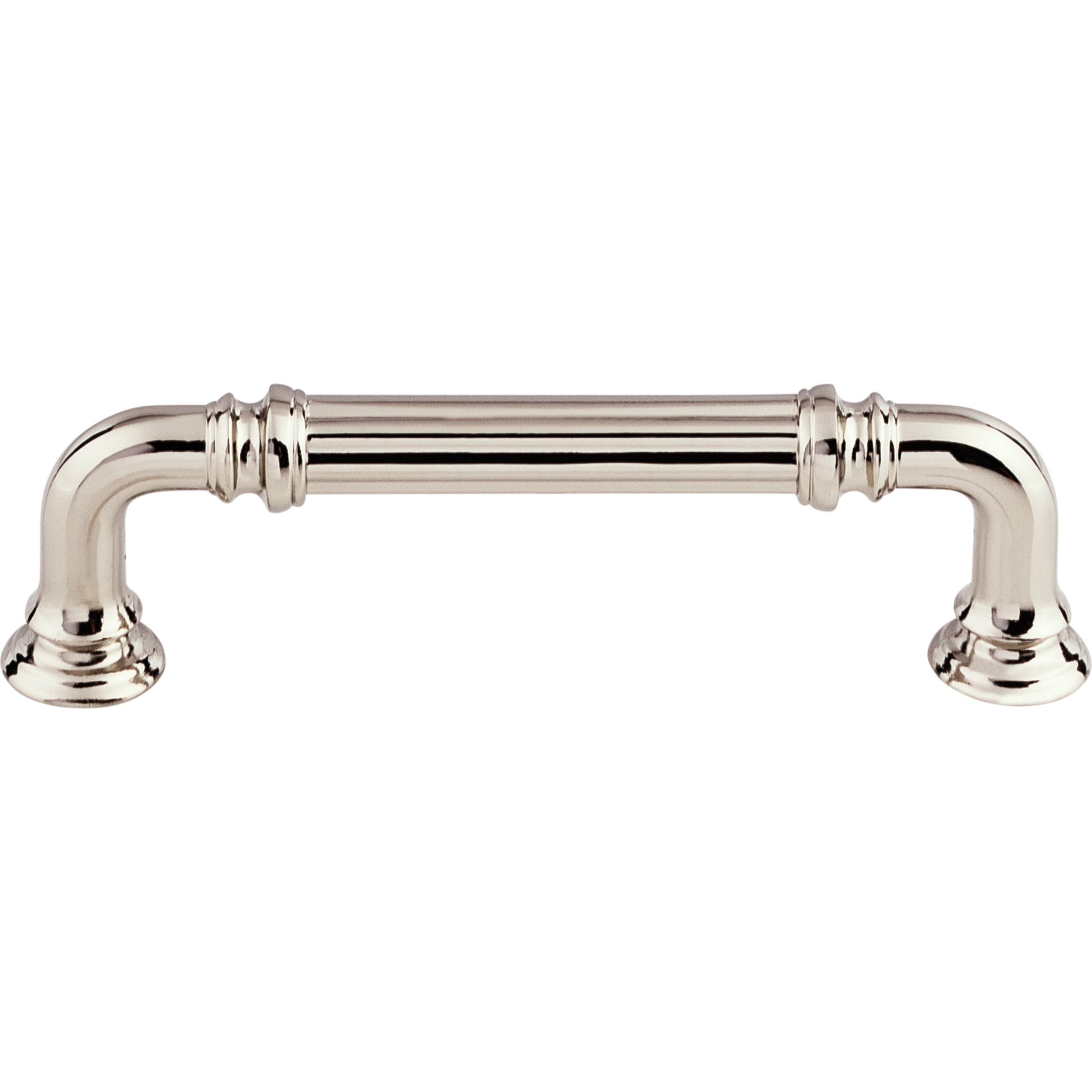 Reeded 3 3/4" Center to Center Bar Pull - Polished Nickel