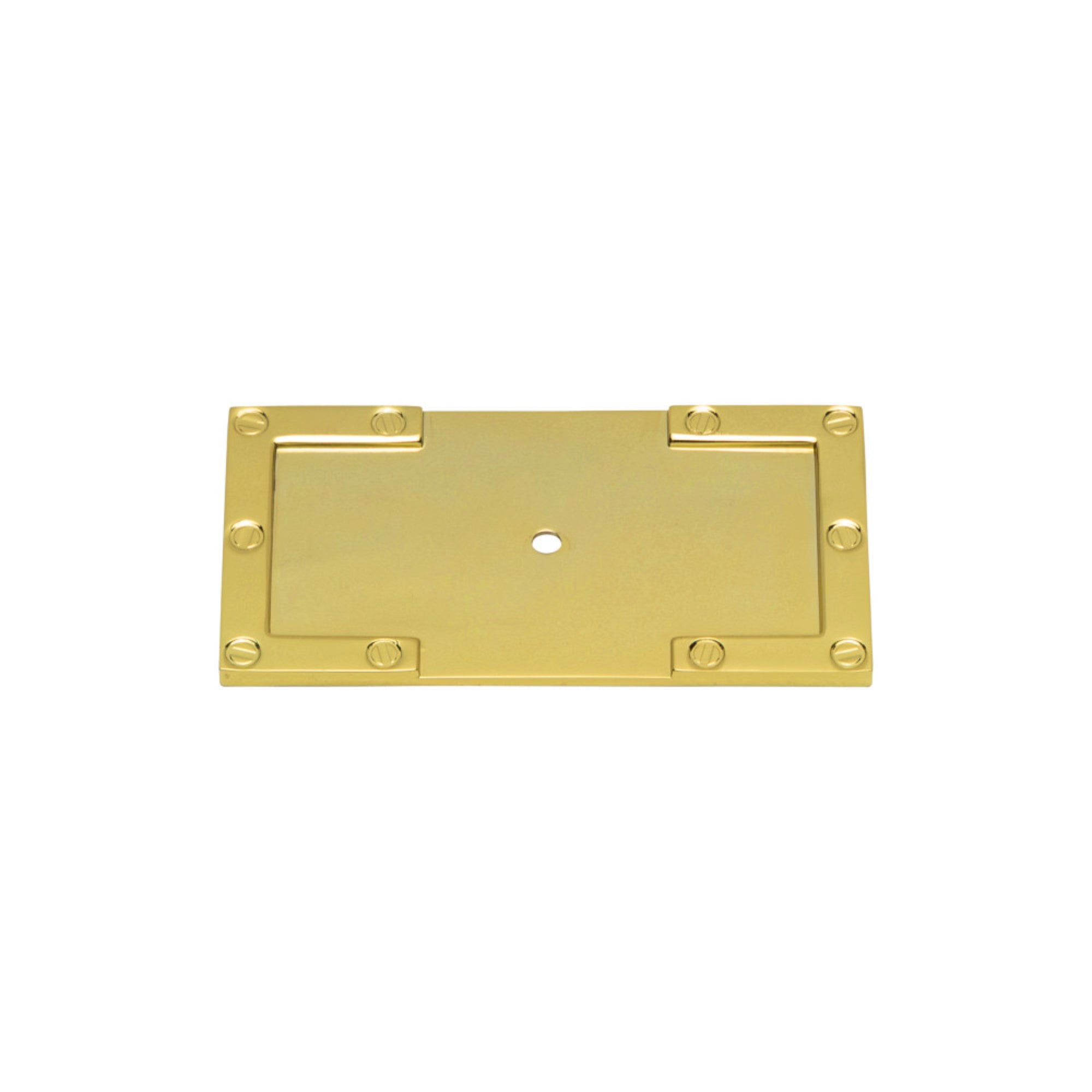 Campaign L-Bracket Knob Backplate - Polished Brass