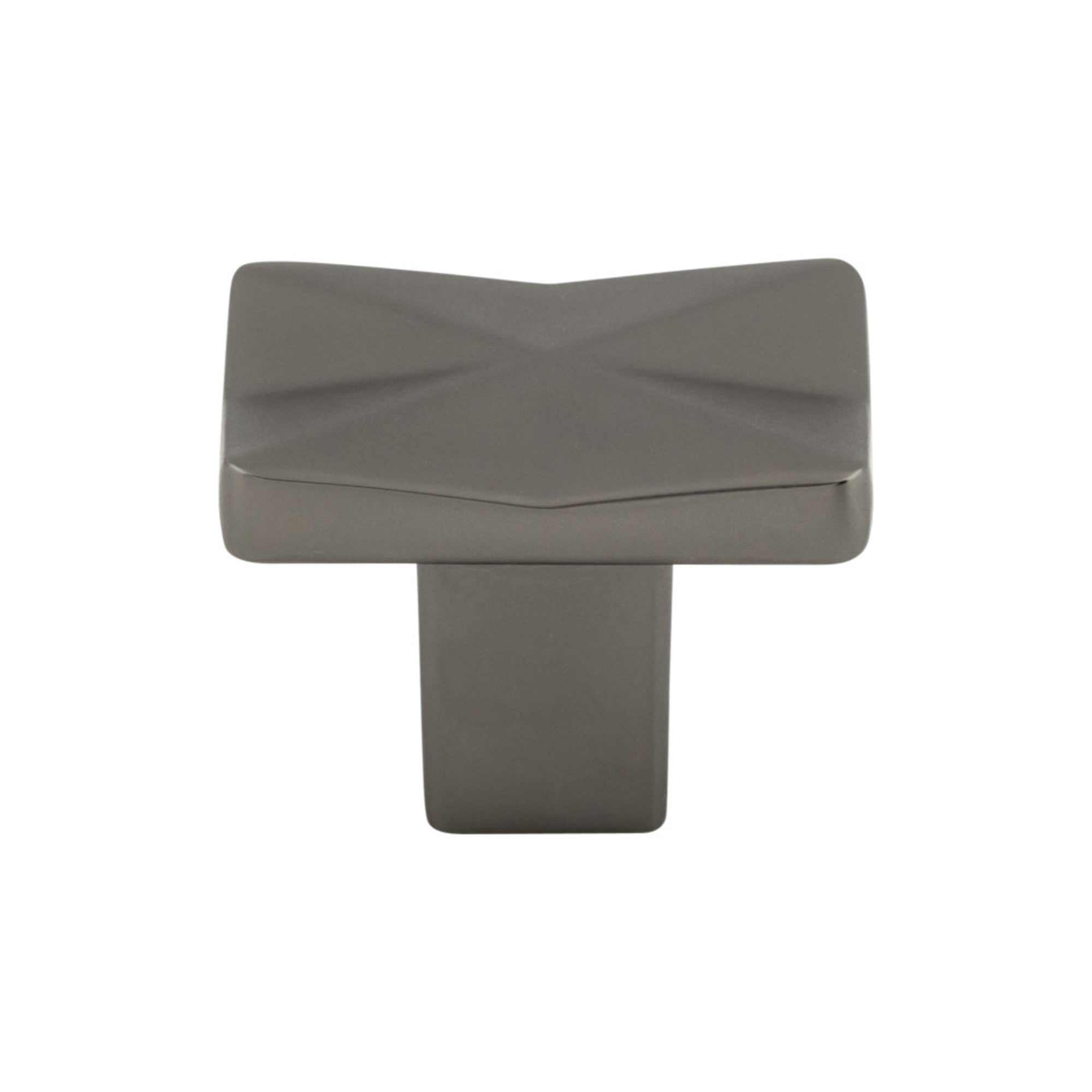 Quilted 1 1/4" Length Rectangle Knob - Ash Gray