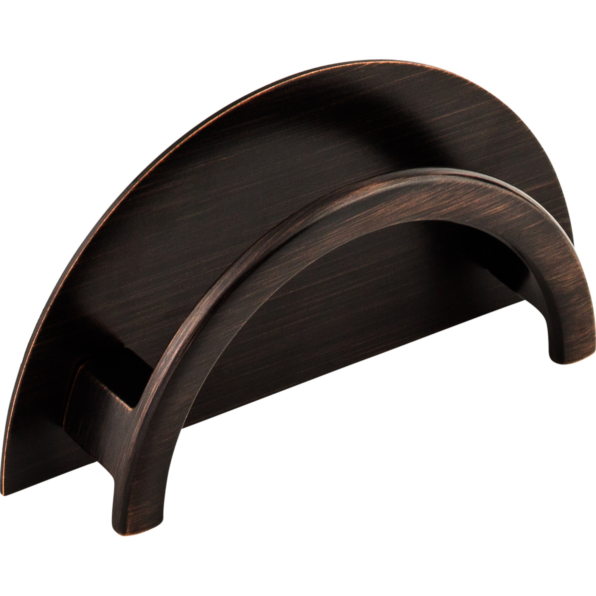 Half Circle Open 3 1/2" Center to Center Finger Pull - Tuscan Bronze