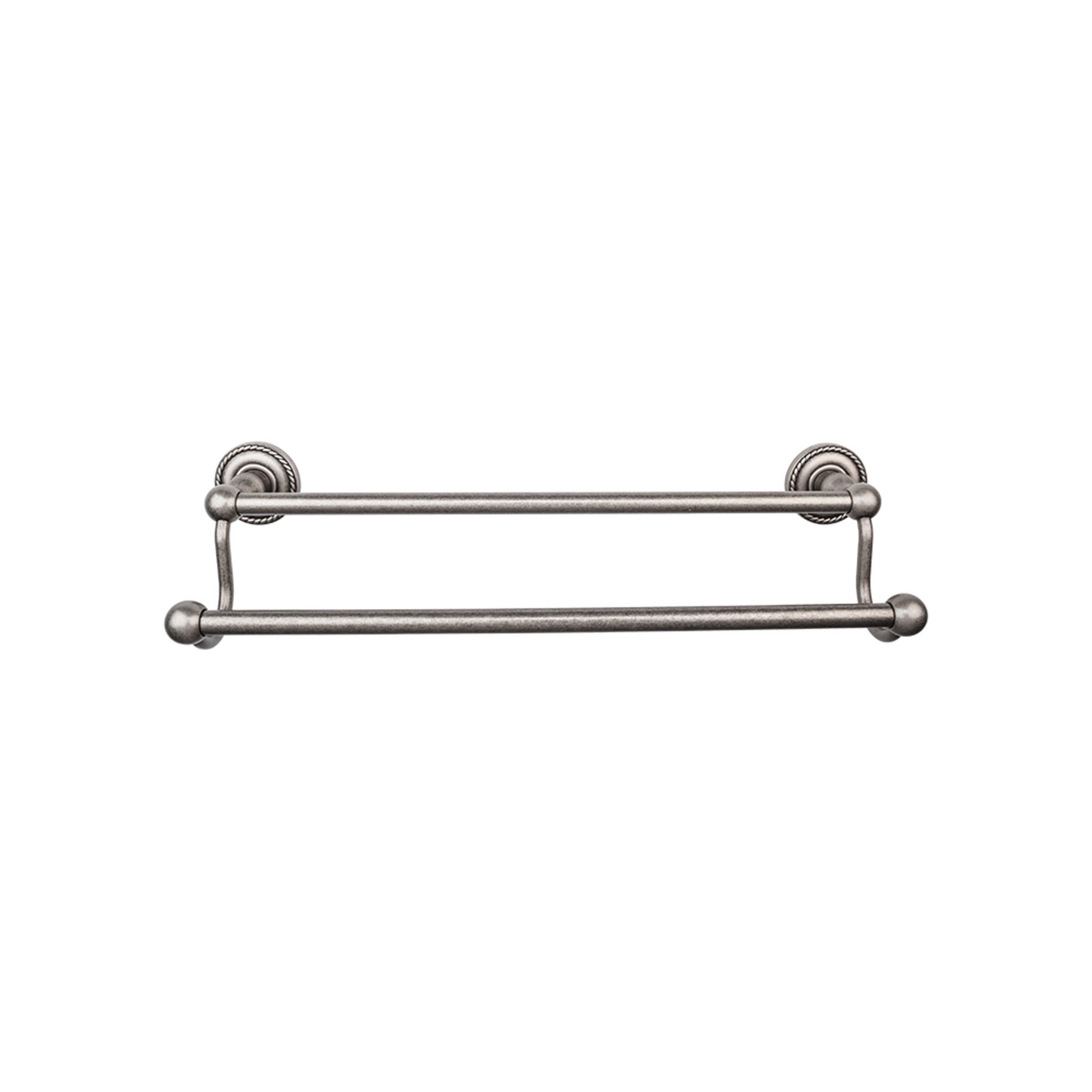 TOP BATH (R) Edwardian Bath Double 26 1/2" Wall Mounted  Towel Bar - Antique Pewter