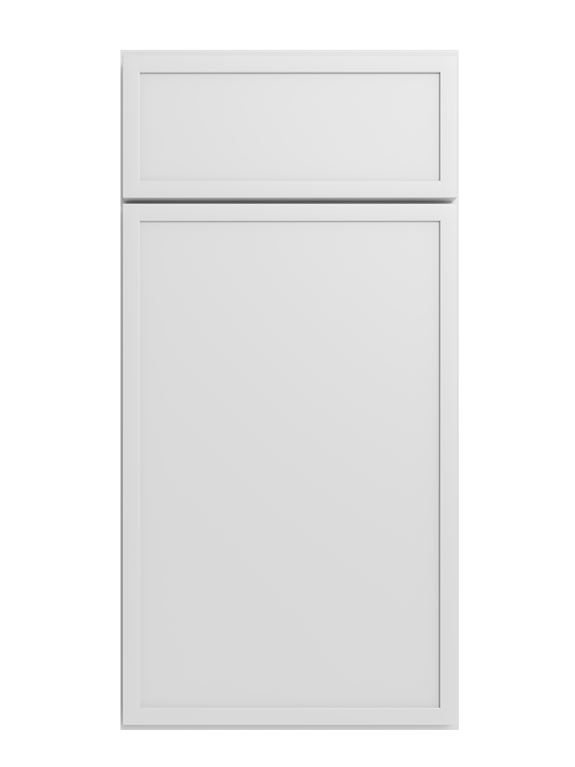 Edgeline White slim shaker door style