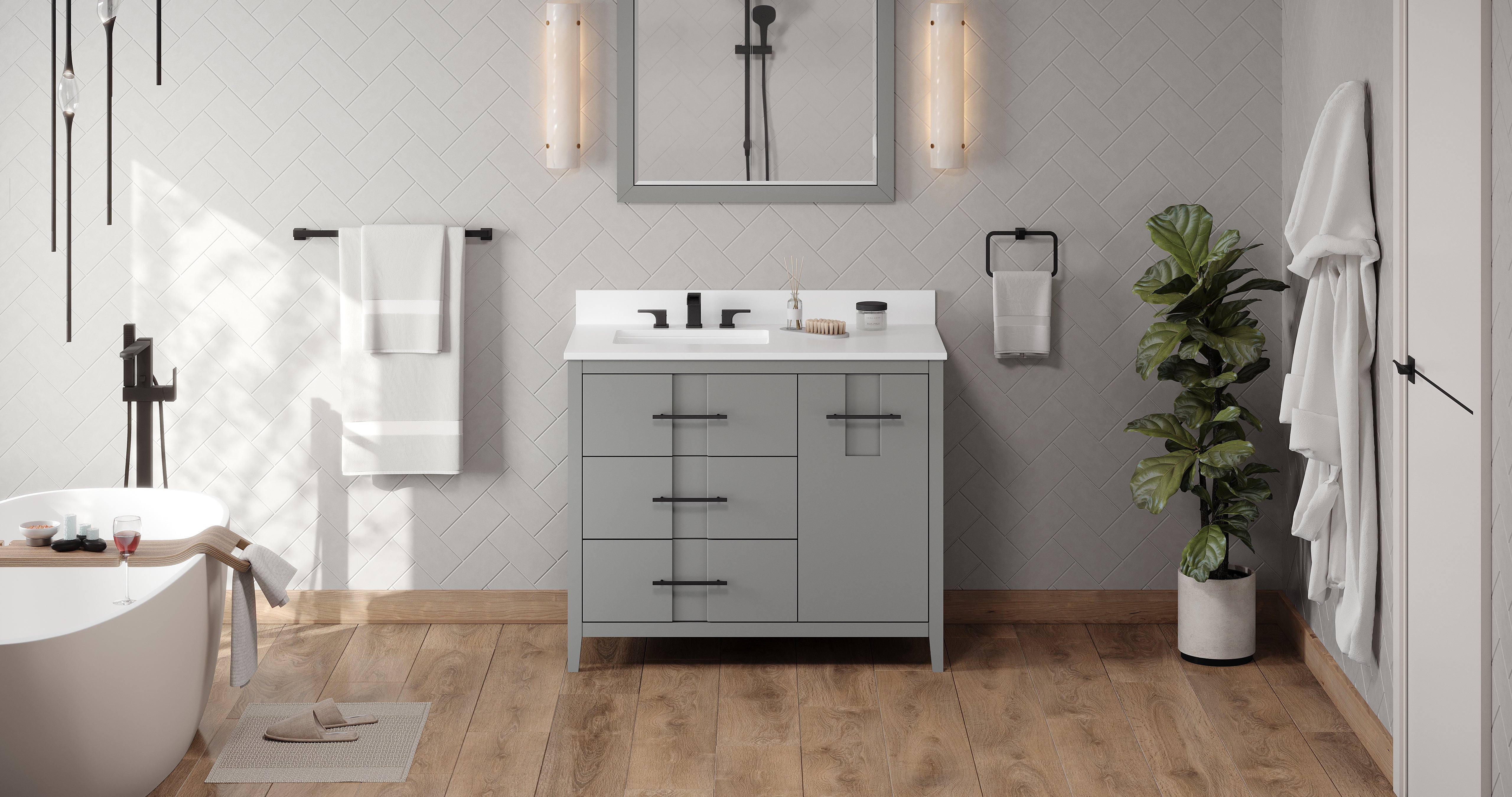 42" Katara Vanity – Left Offset