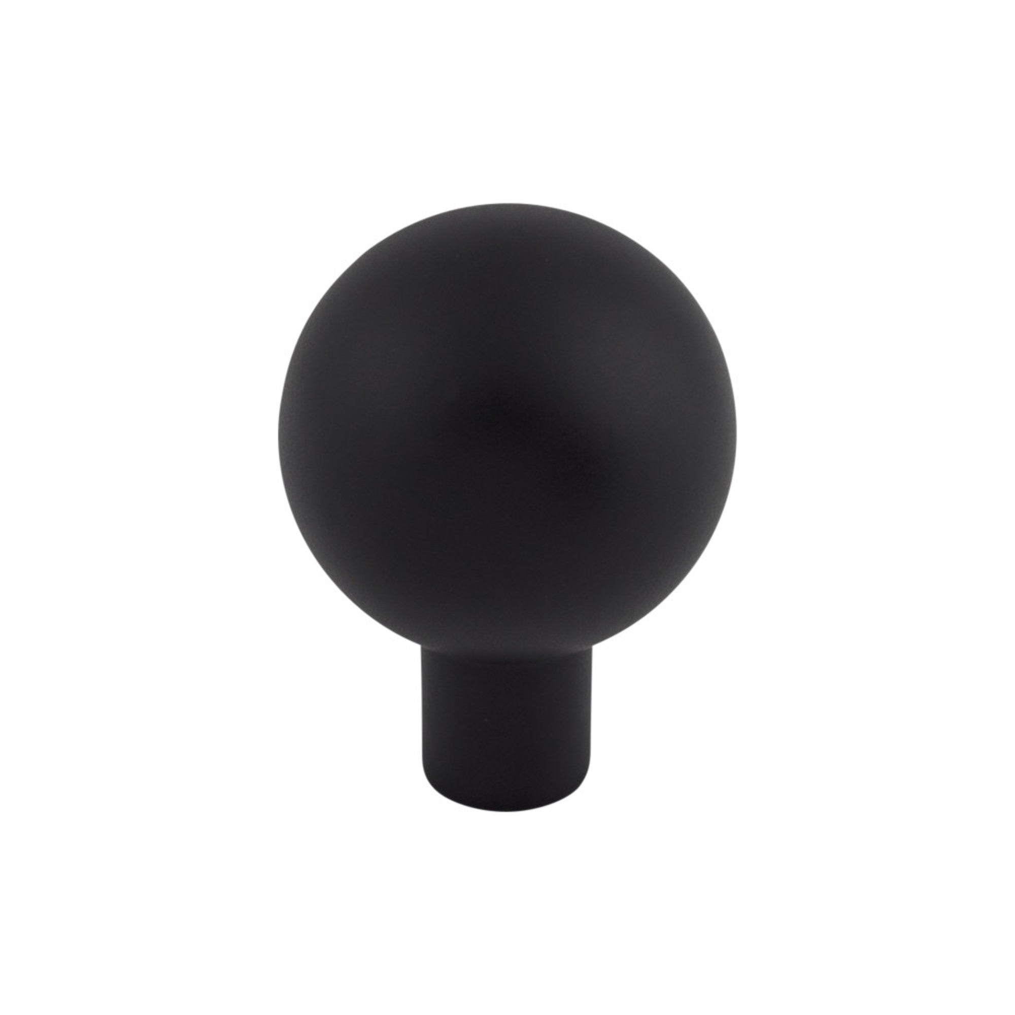 Brookline 1" Diameter Round Knob - Flat Black