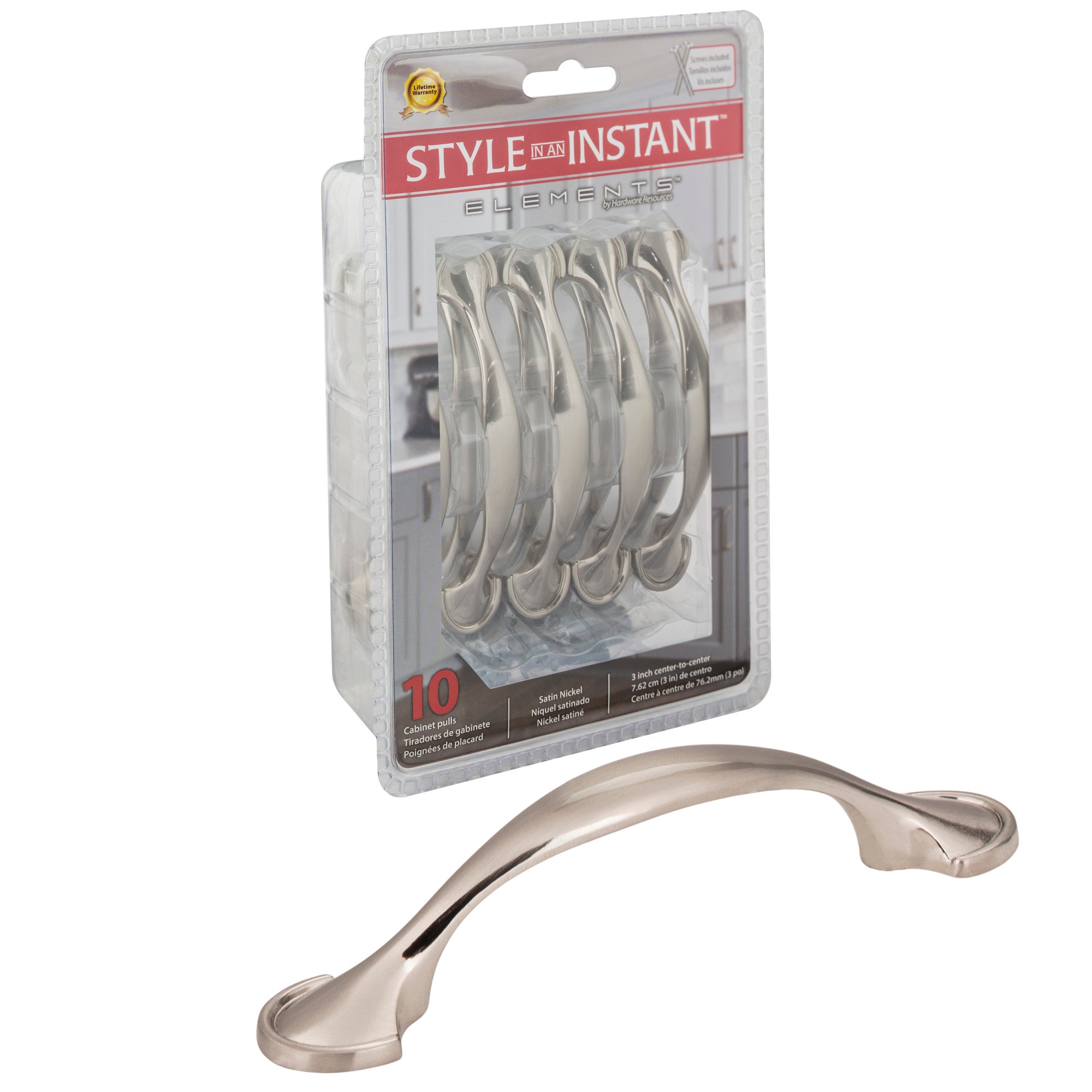 Retail Pack Hardware 3" Center-to-Center Bar Pull