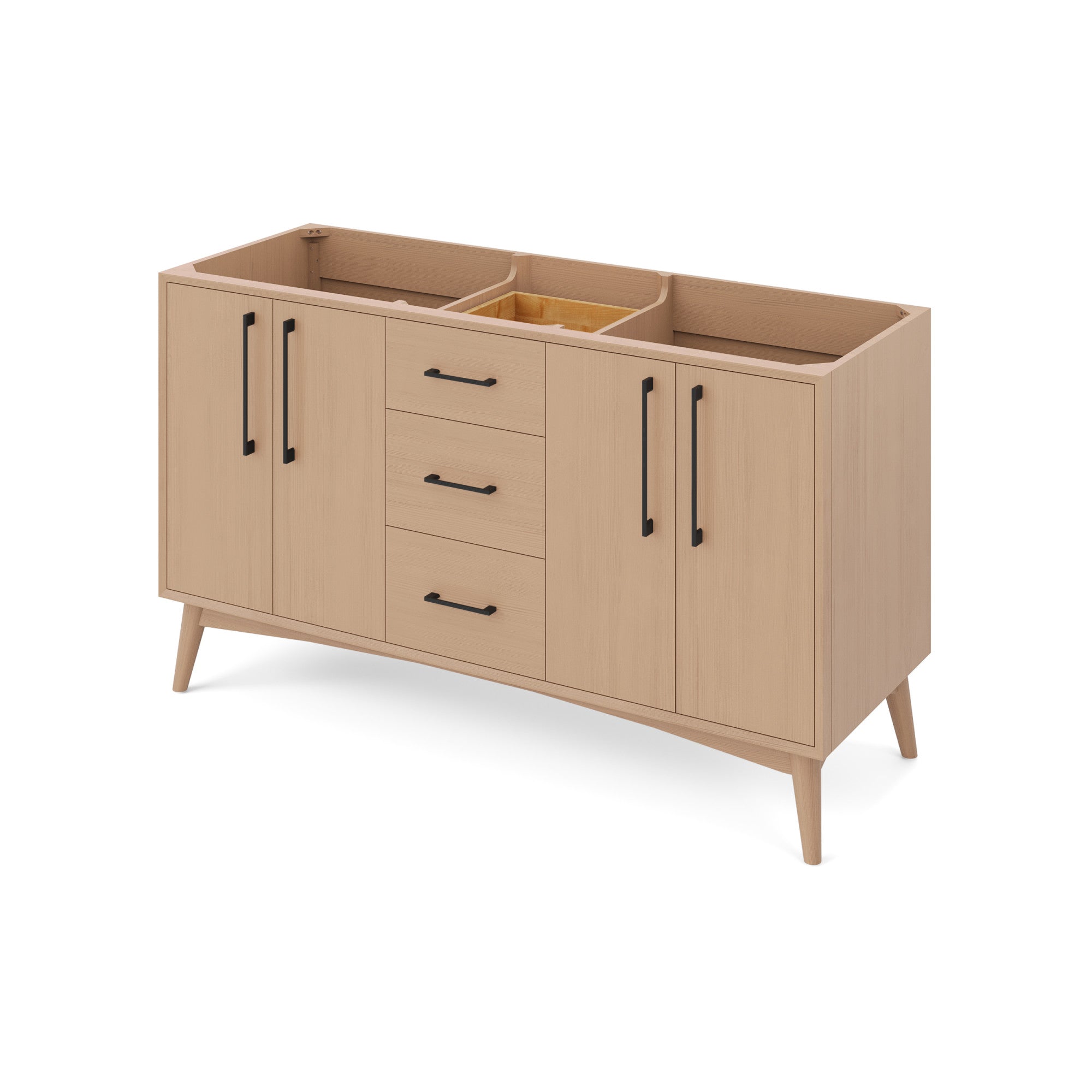 60" Dashwood Vanity – Double Bowl – Natural Oak