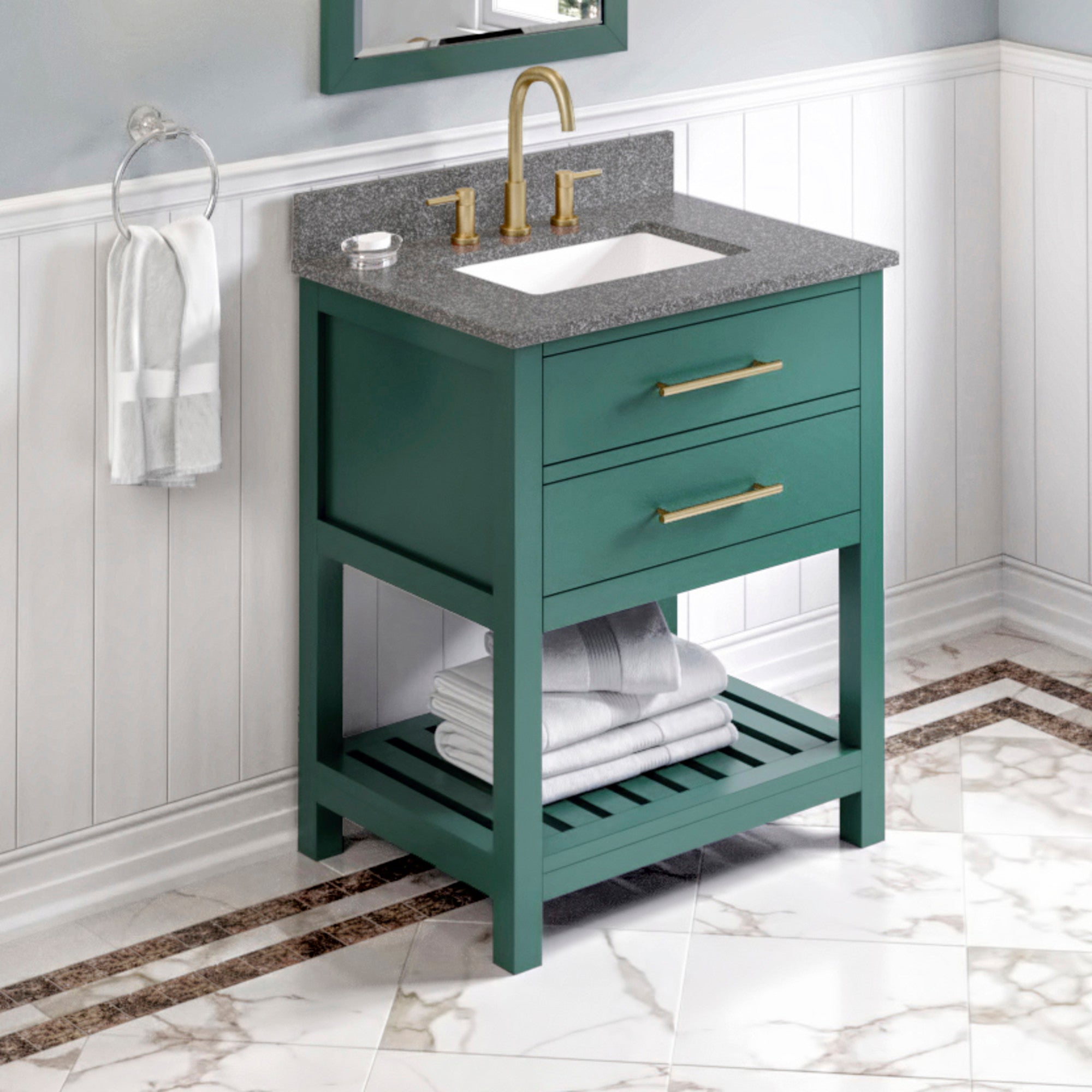 30" Wavecrest Vanity – Forest Green