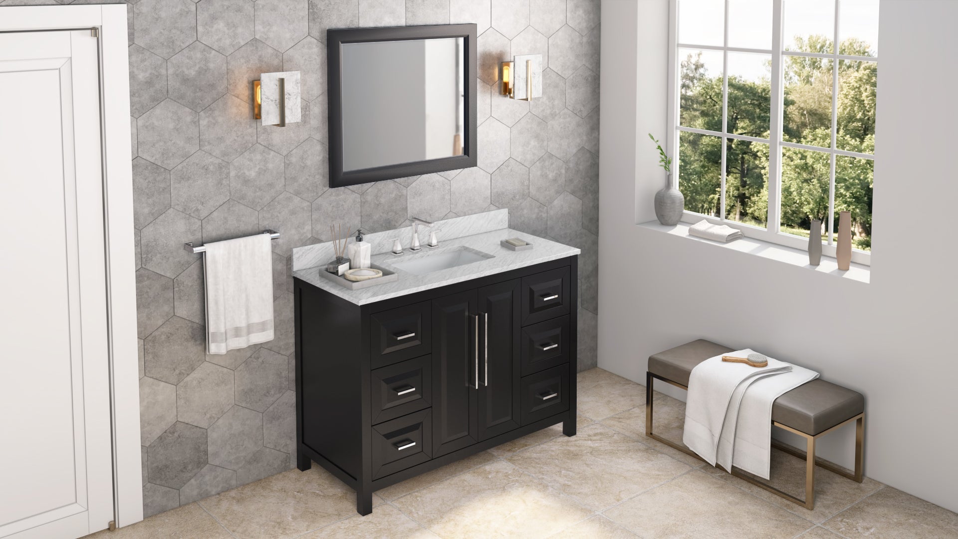 48" Black Cade Vanity