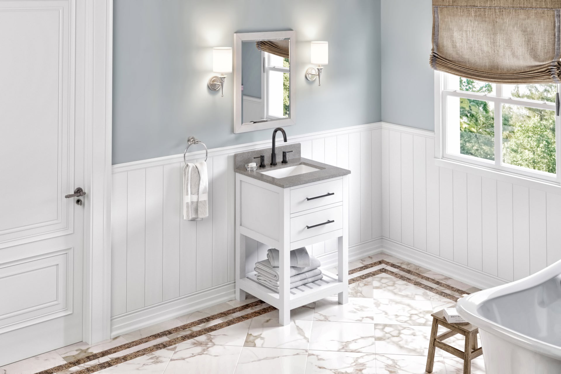24" Wavecrest Vanity – White