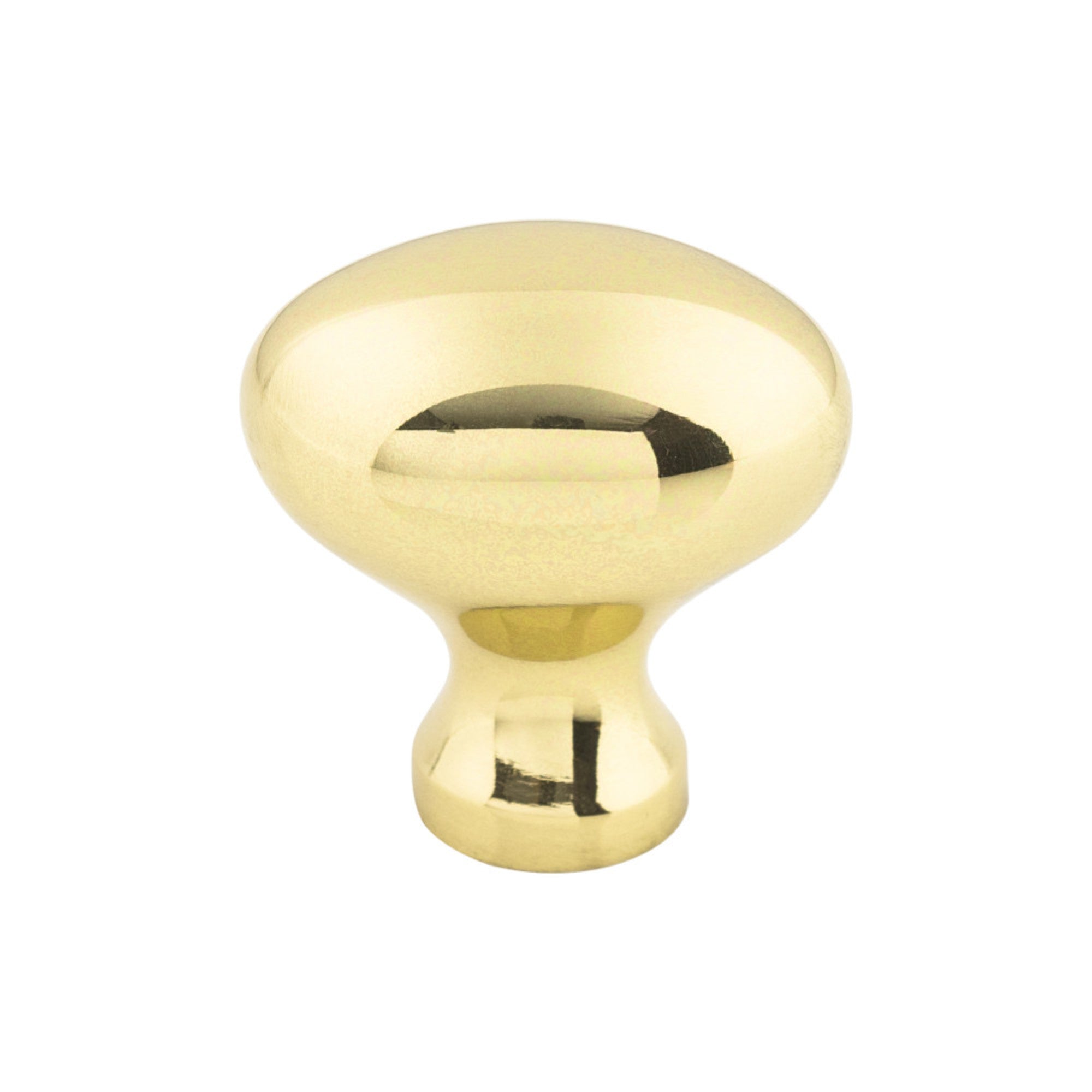 Egg Oval Knob - Polished Brass