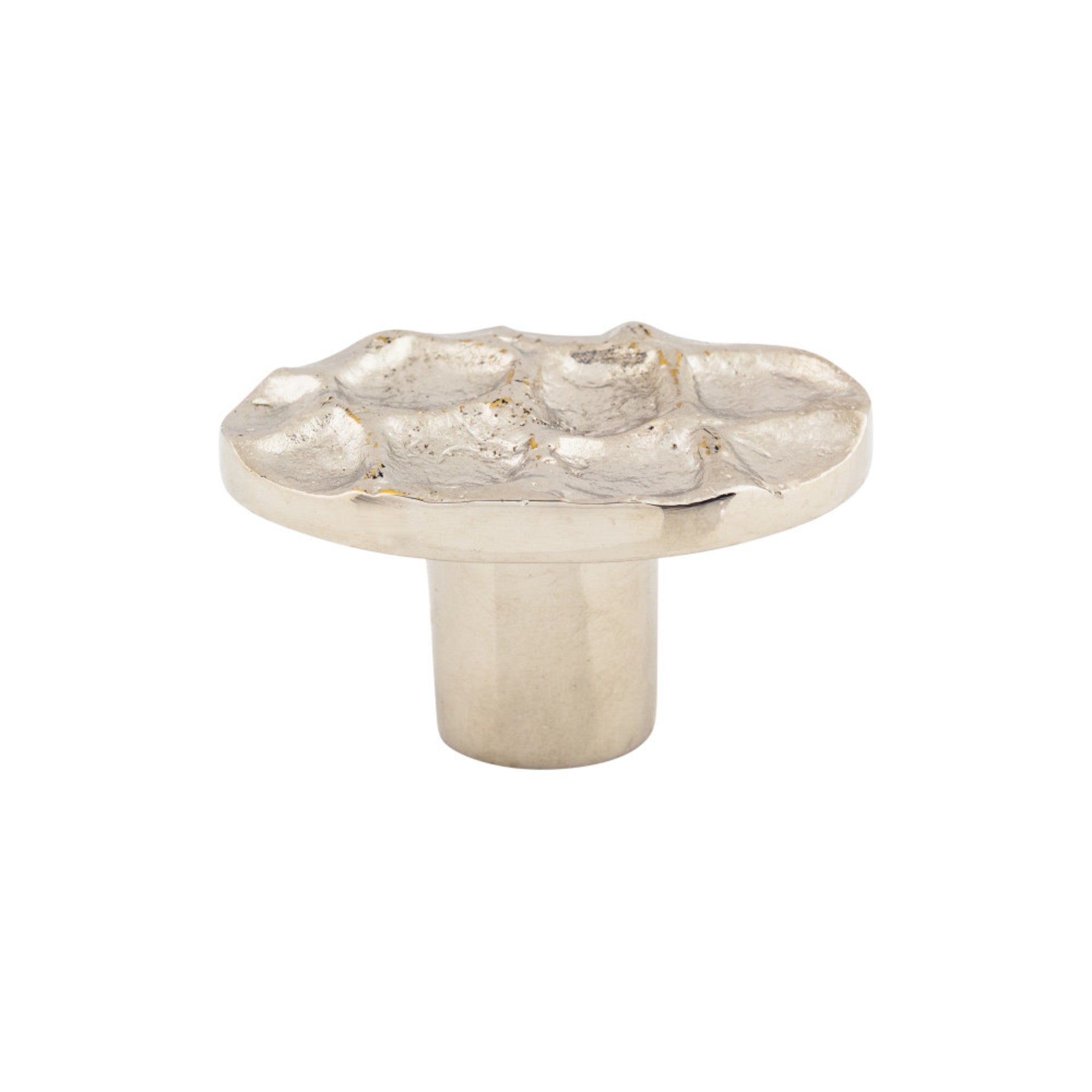 Cobblestone 2" Length Oval Knob - Polished Nickel