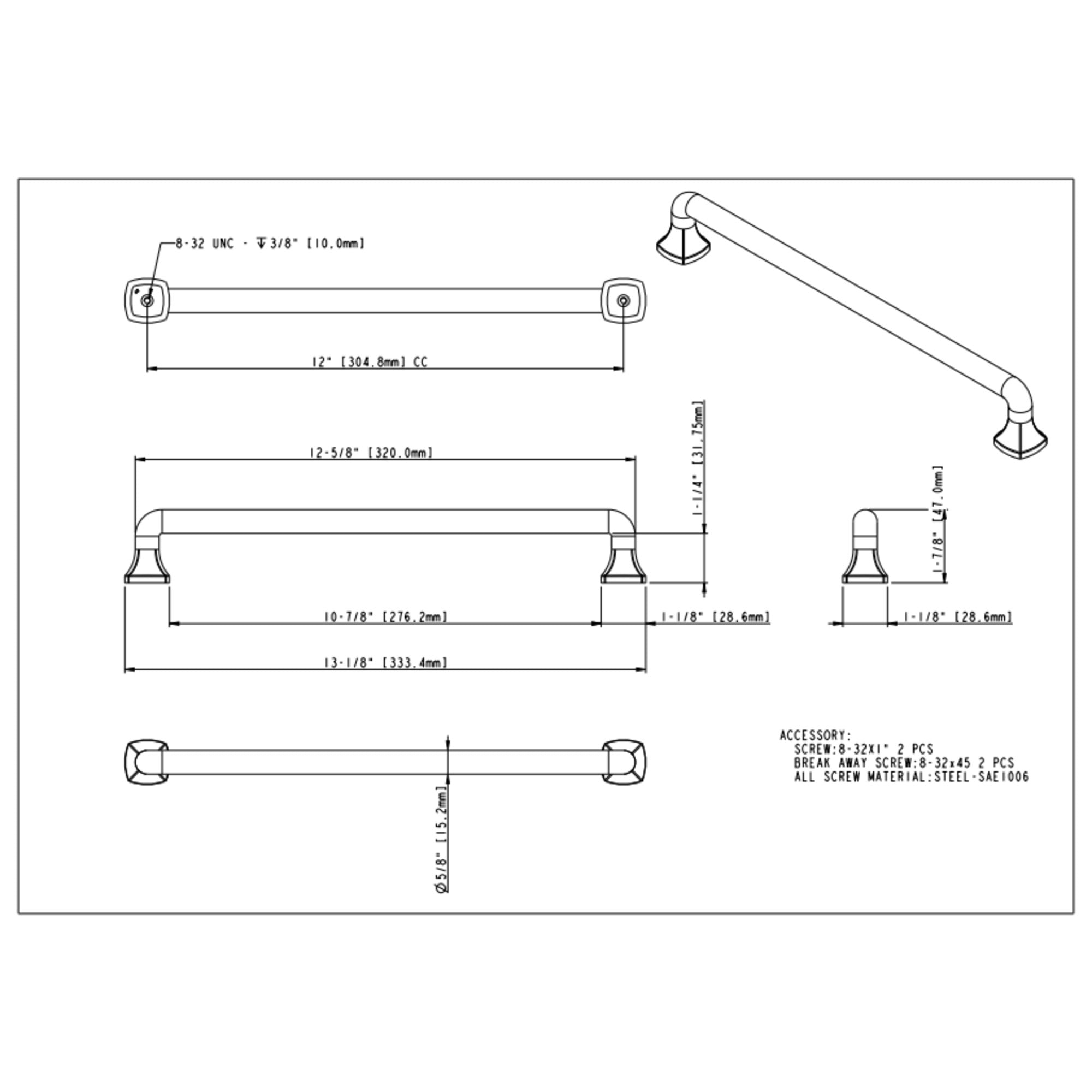 Griffin 12" Center-to-Center Appliance Pull