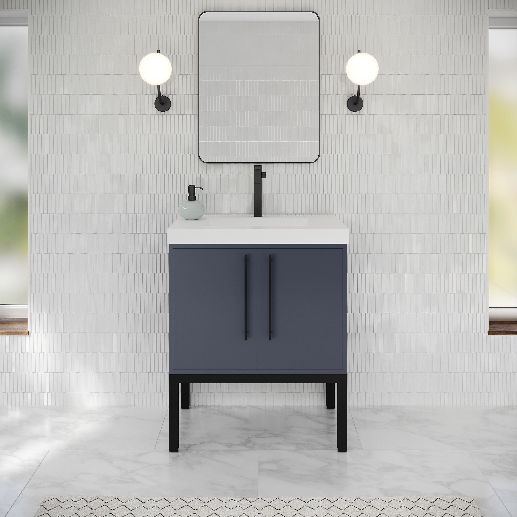 30" Tempest Vanity – Blue Steel