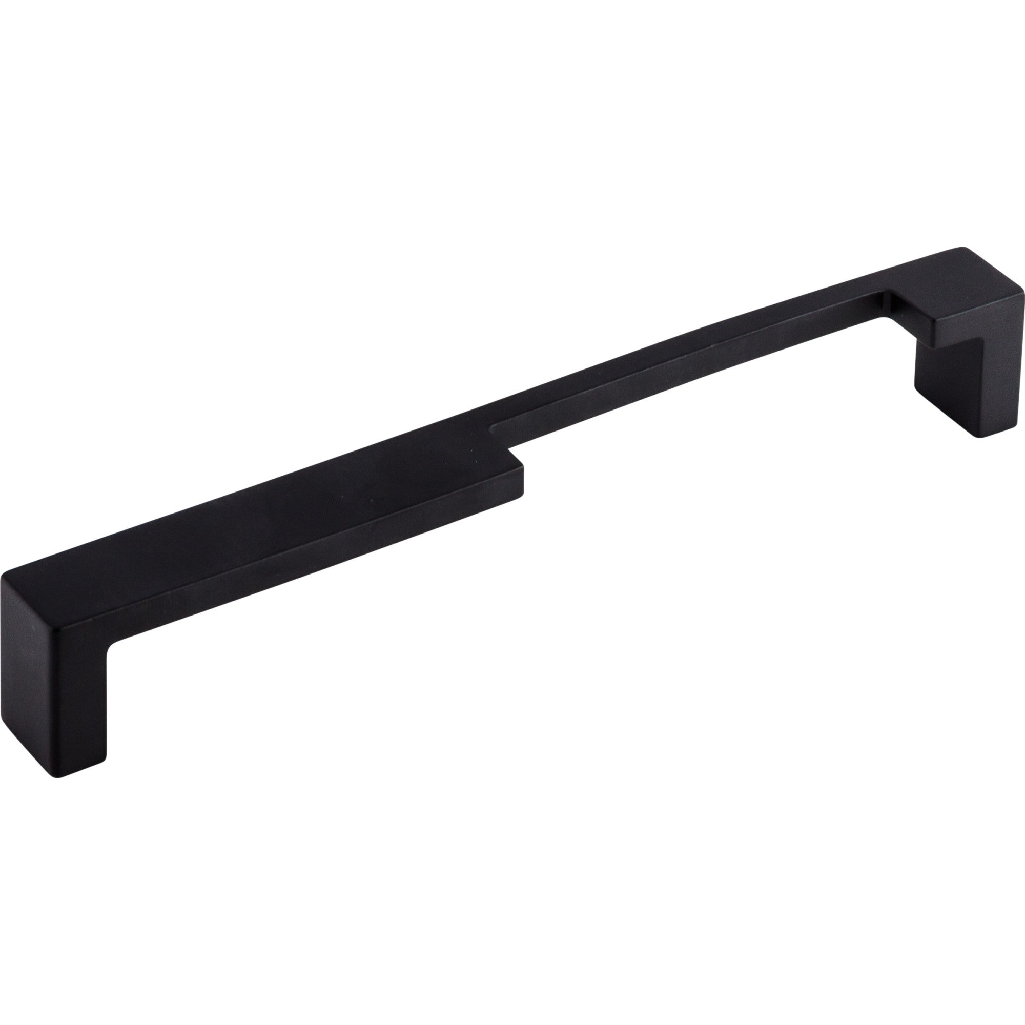 Modern Metro Notch Pull B 7" Center to Center Bar Pull - Flat Black
