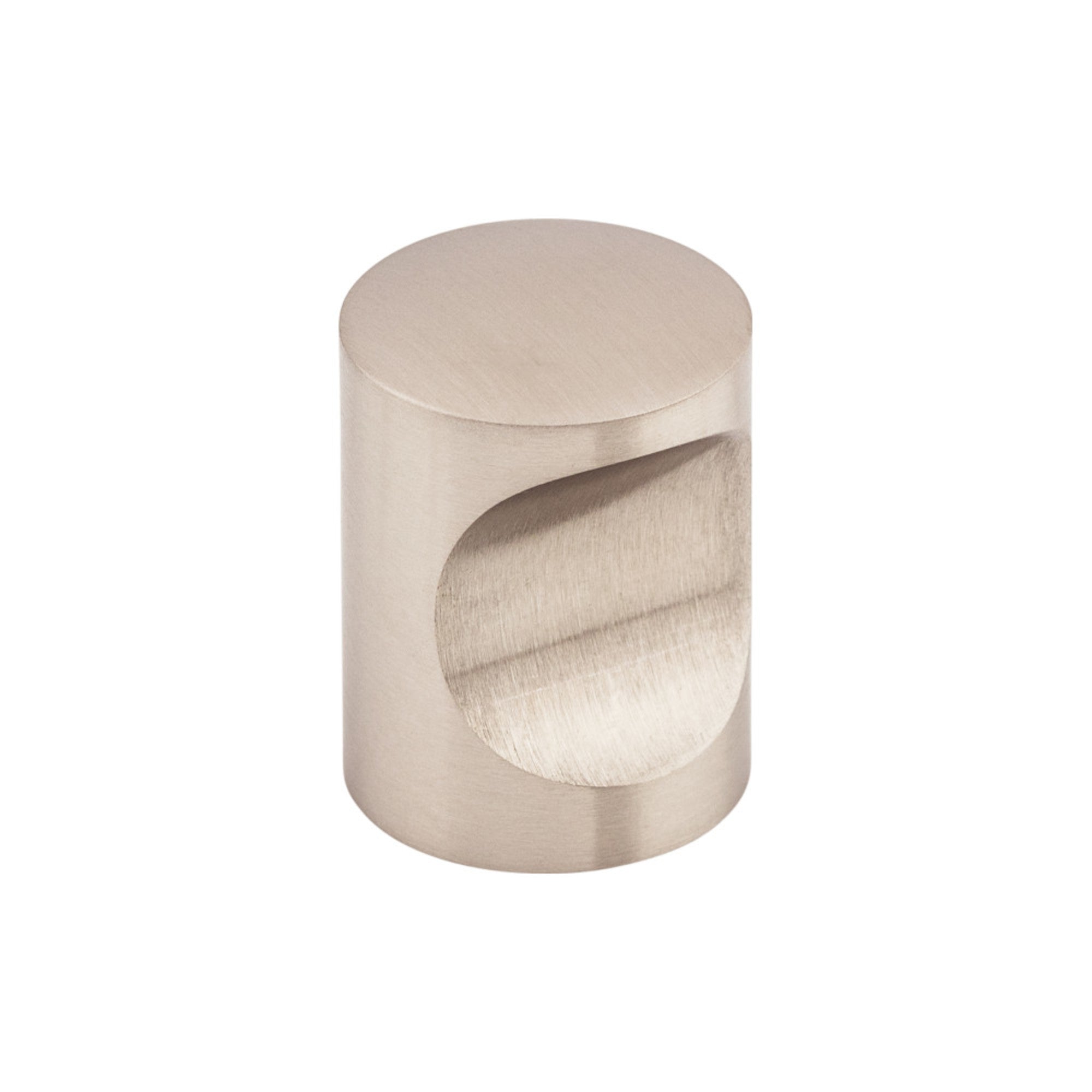 Indent 13/16" Diameter Round Knob - Stainless Steel