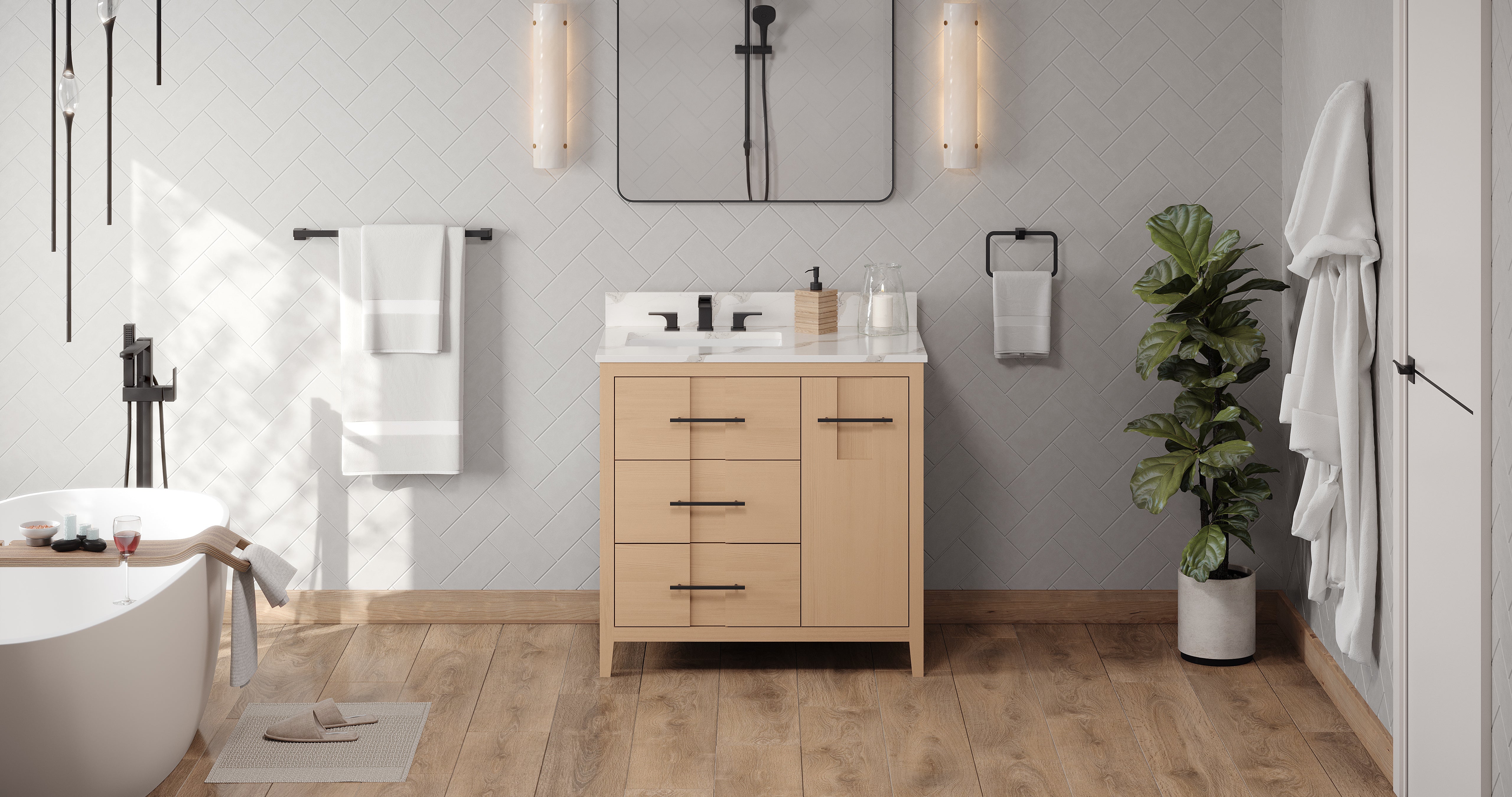 36" Katara Vanity – Left Offset