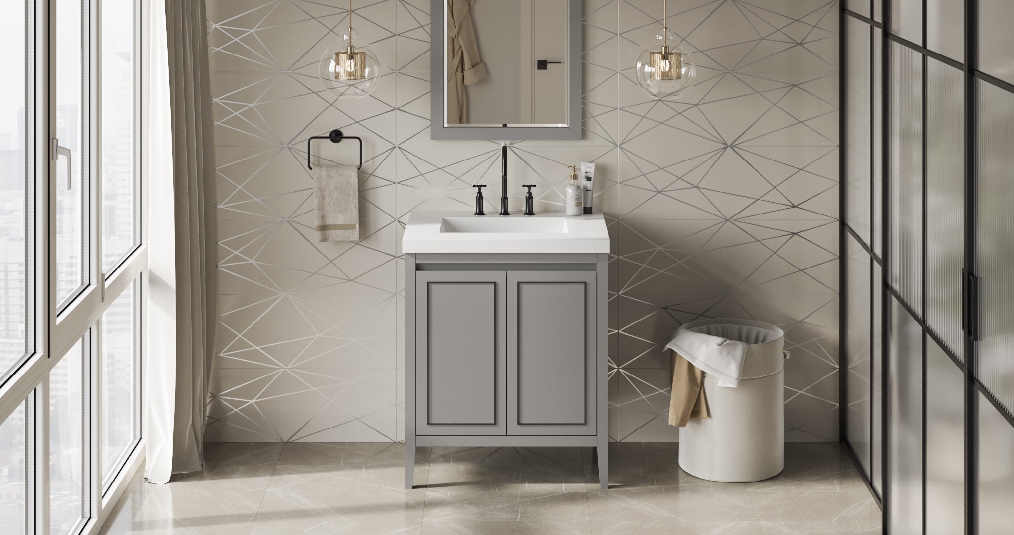 30" Percival Vanity – Grey