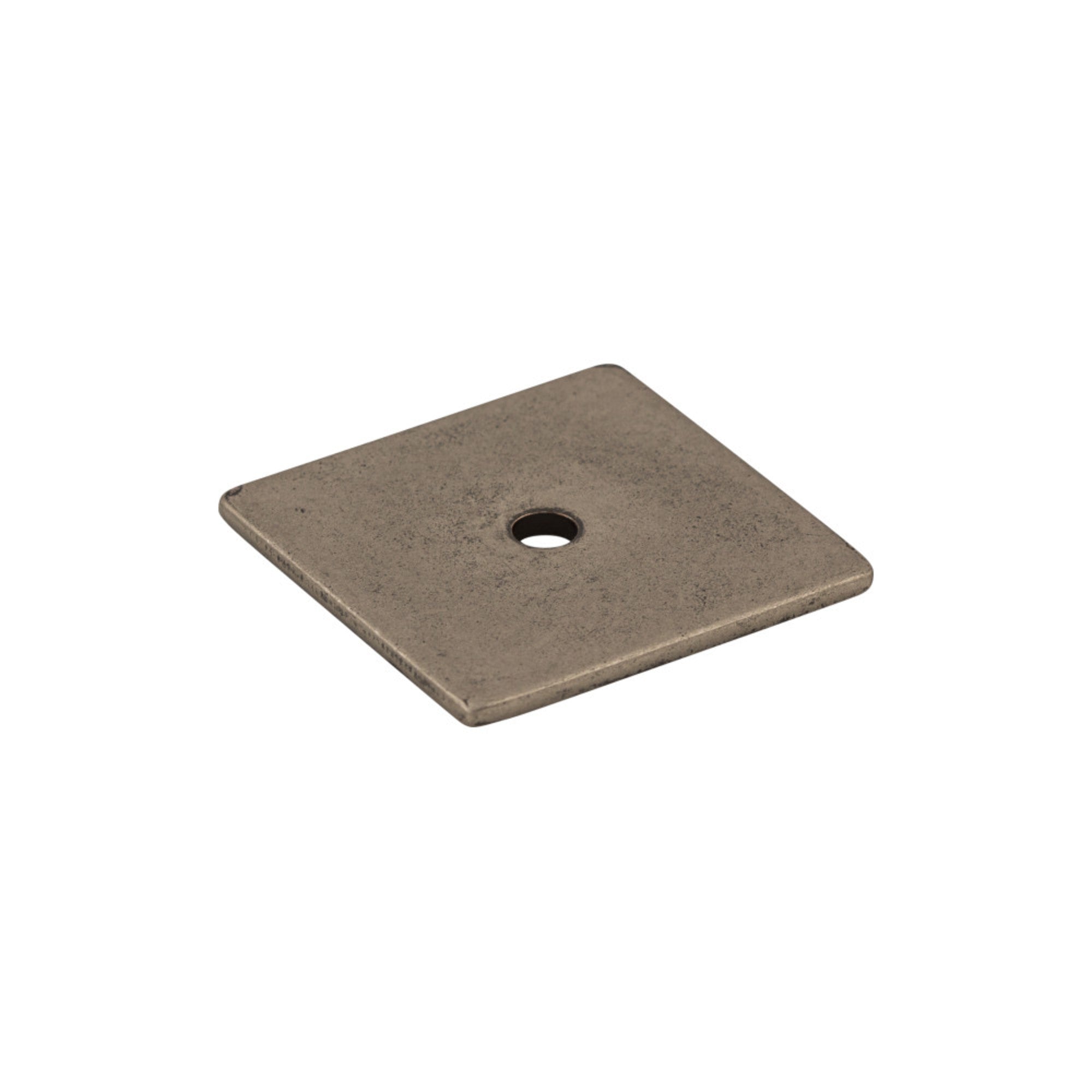 Square Knob Backplate - Pewter Antique