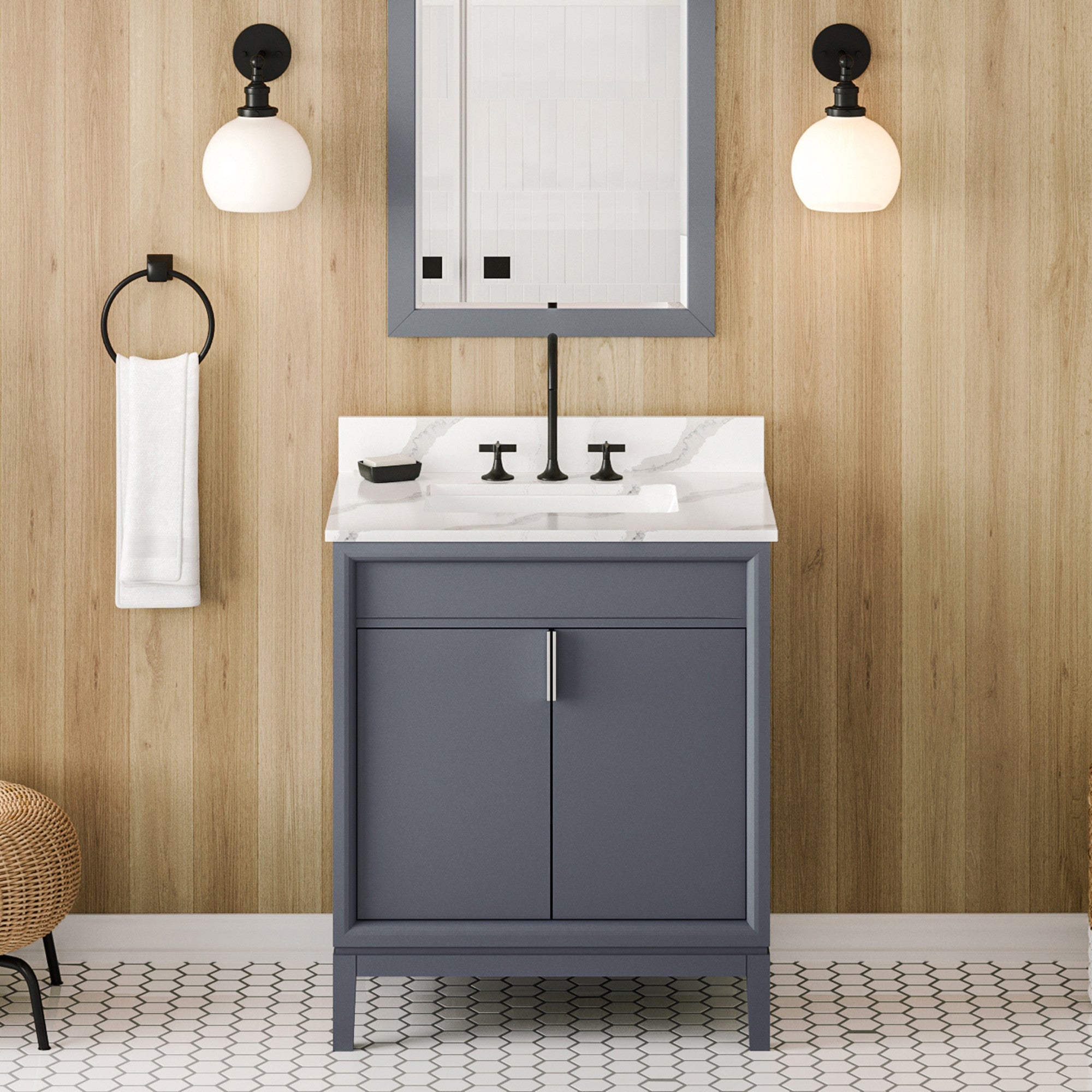 30" Theodora Vanity – Blue Steel