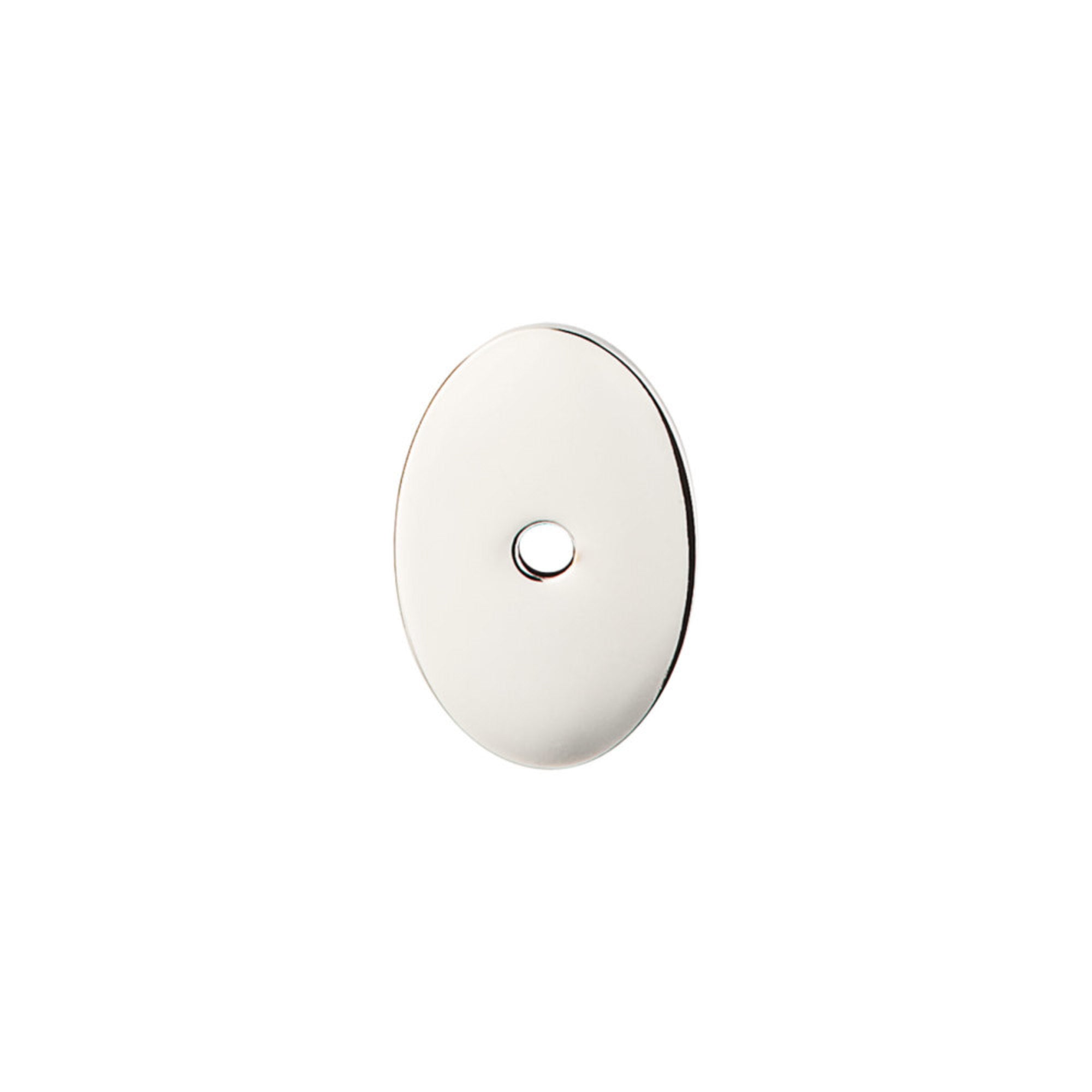 Oval Knob Backplate - Polished Nickel
