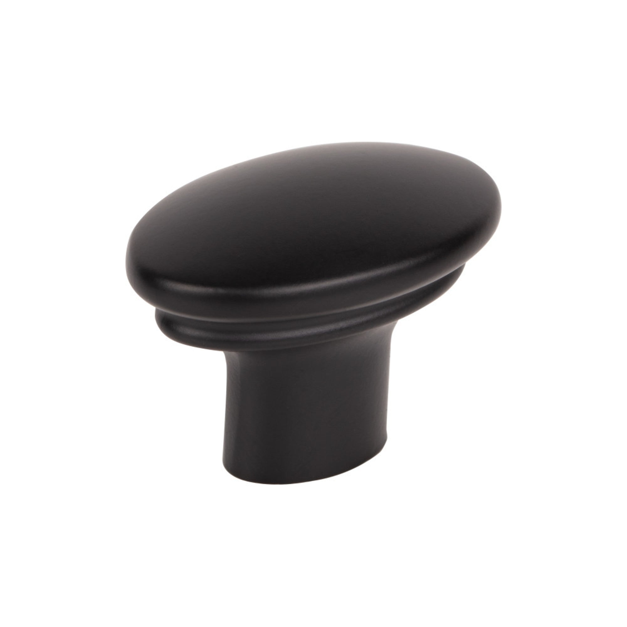 Julian 1 3/8" Length Oval Knob - Flat Black