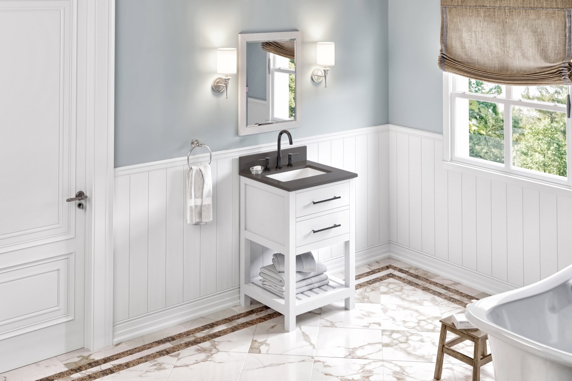 24" Wavecrest Vanity – White