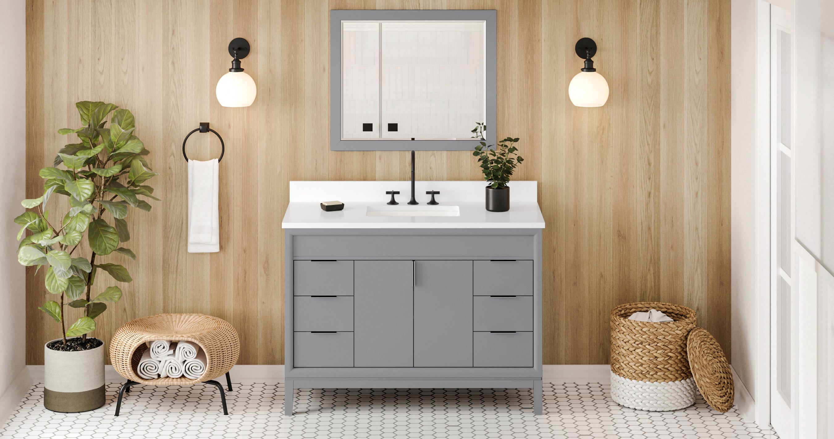 48" Theodora Vanity – Grey