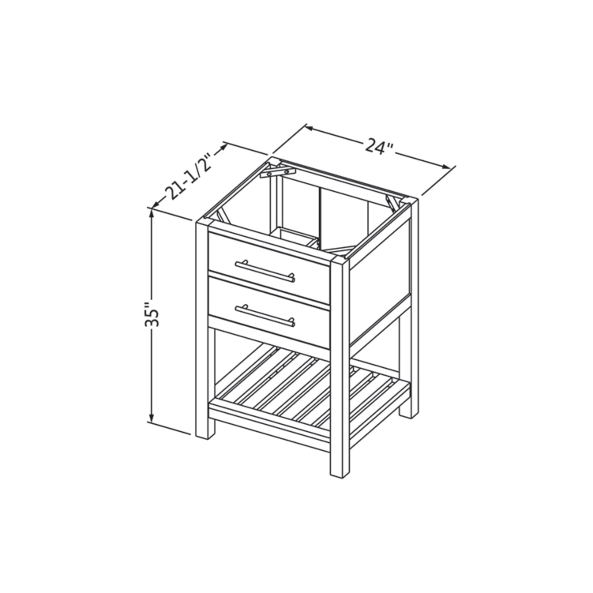 24" Wavecrest Vanity – Grey