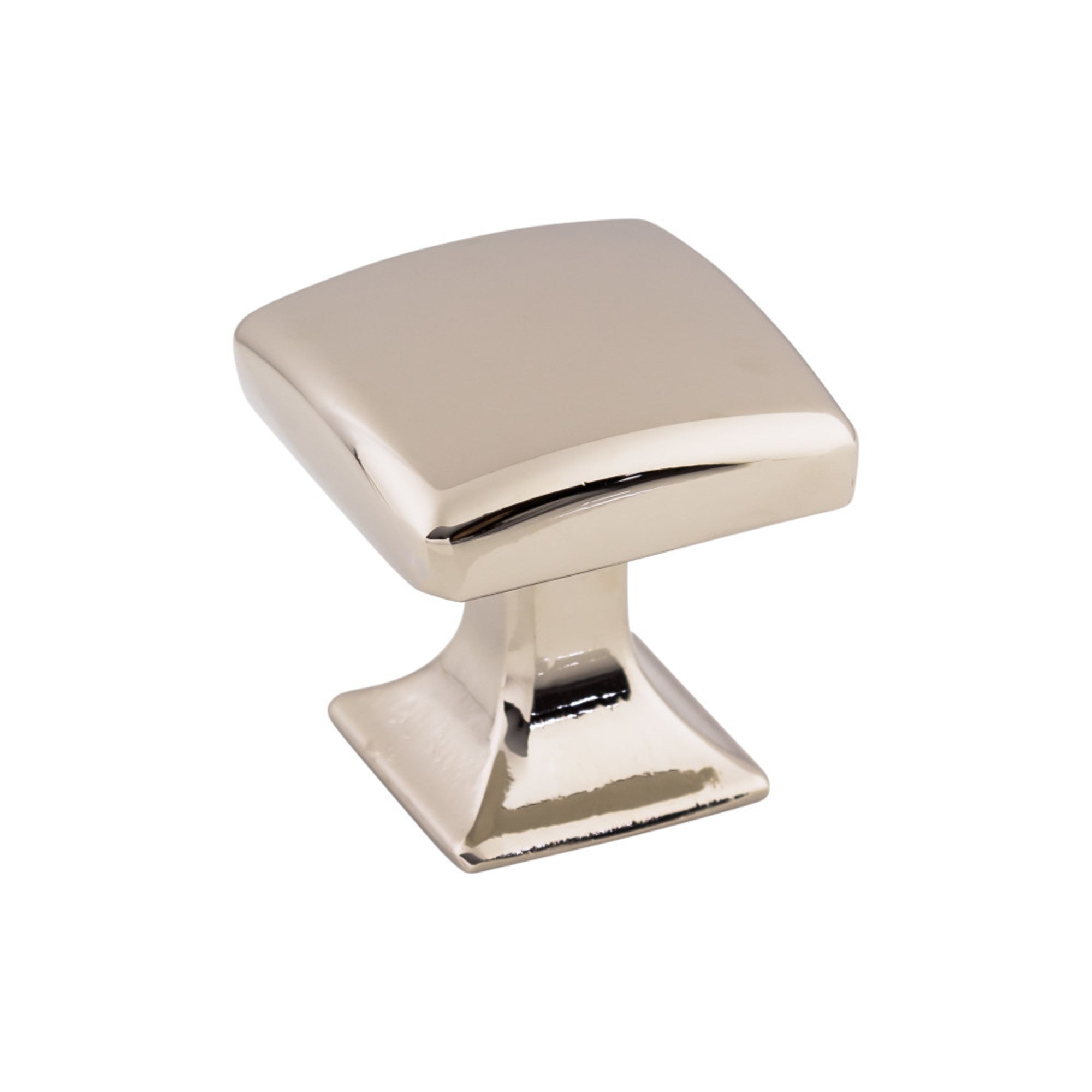 Contour 1 1/8" Length Square Knob - Polished Nickel