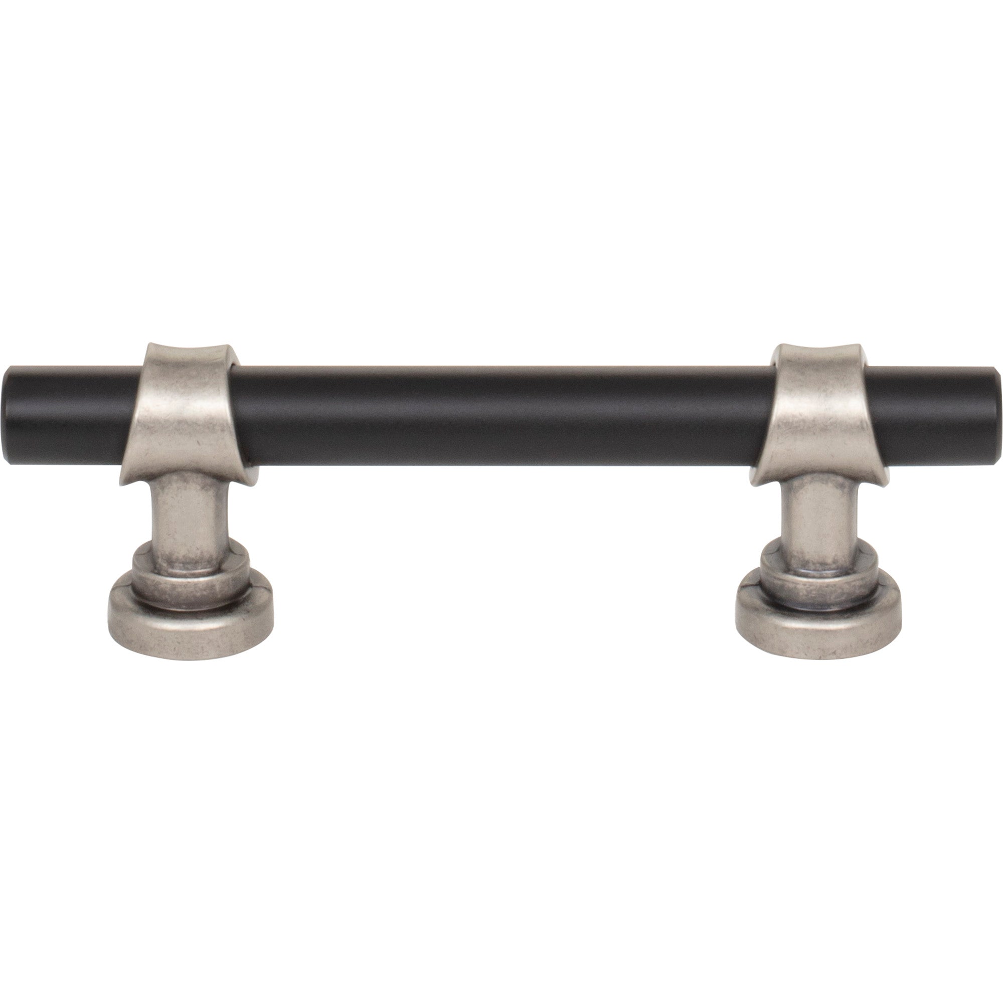 Bit Bar Pull - Flat Black and Pewter Antique