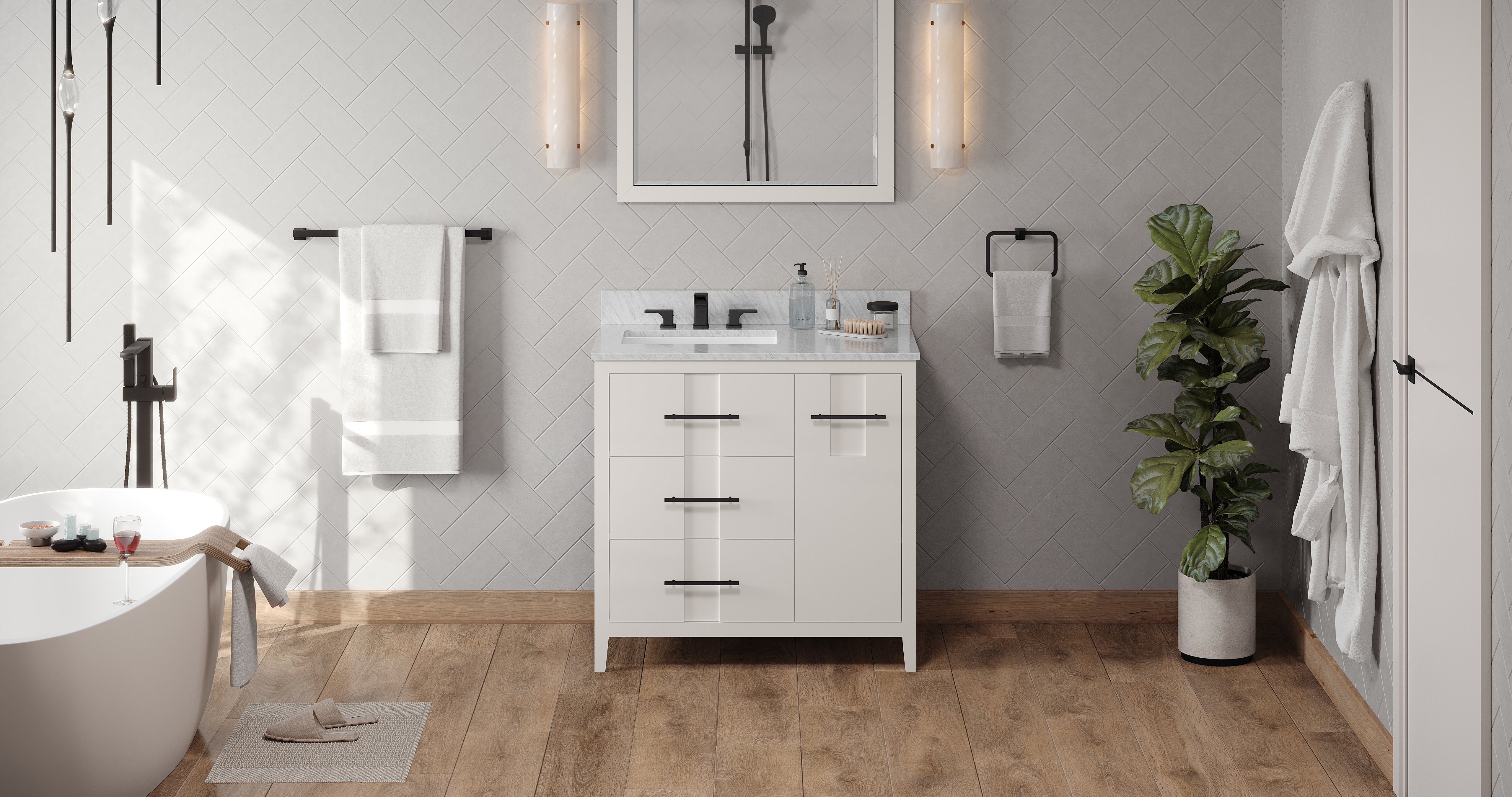 36" Katara Vanity – Left Offset