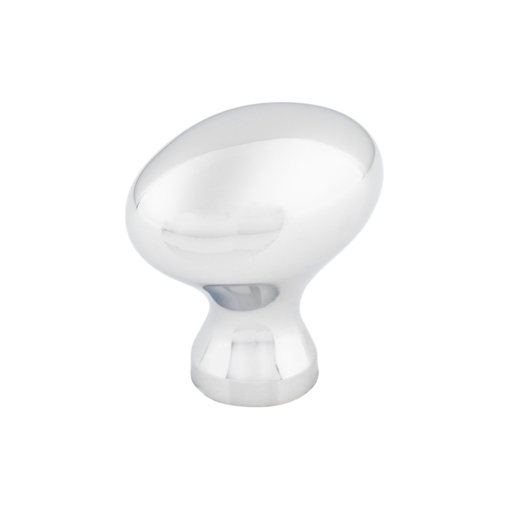 Egg 1 1/4" Length Oval Knob - Polished Chrome