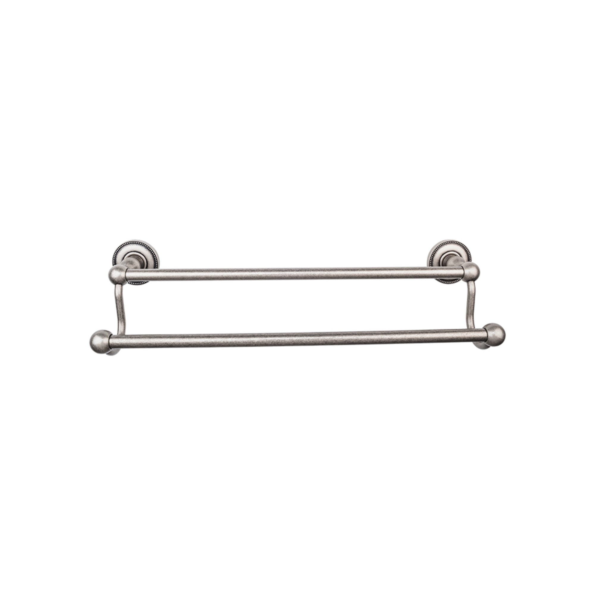 TOP BATH (R) Edwardian Bath Double 26 1/2" Wall Mounted  Towel Bar - Antique Pewter