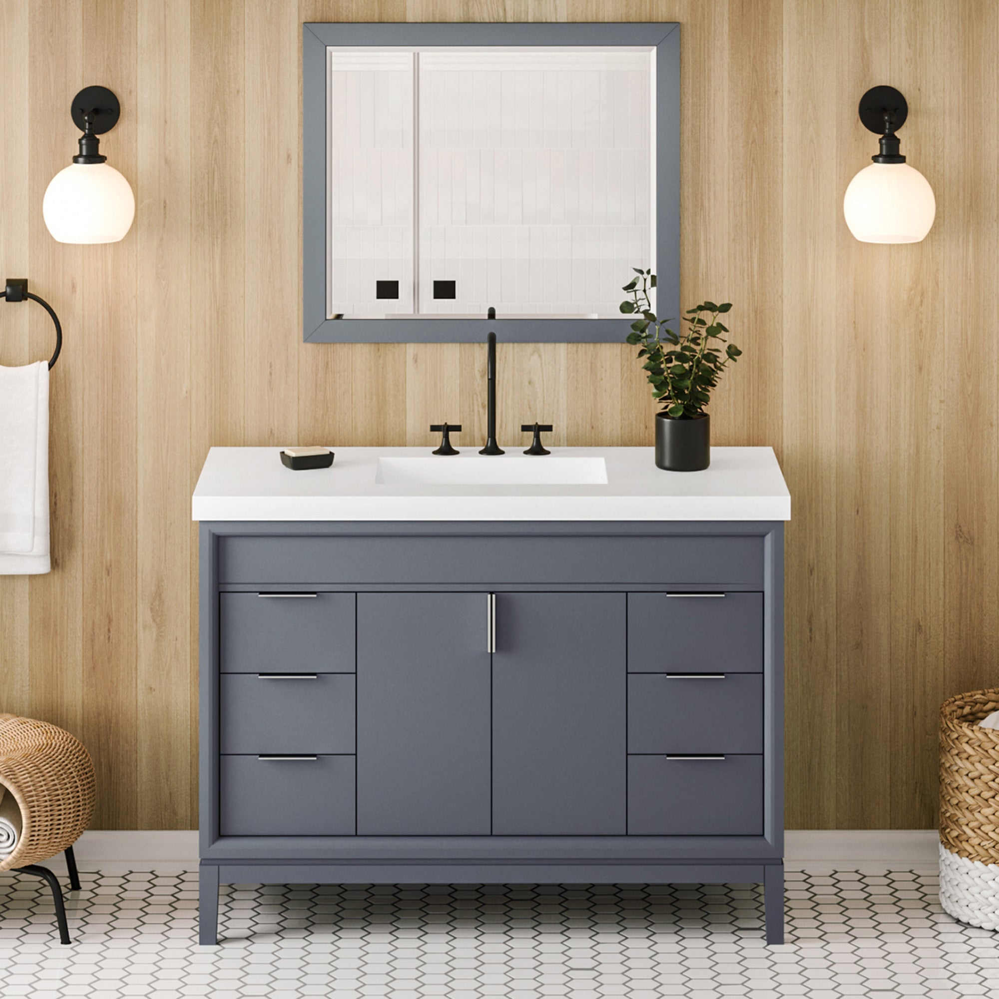 48" Theodora Vanity – Blue Steel