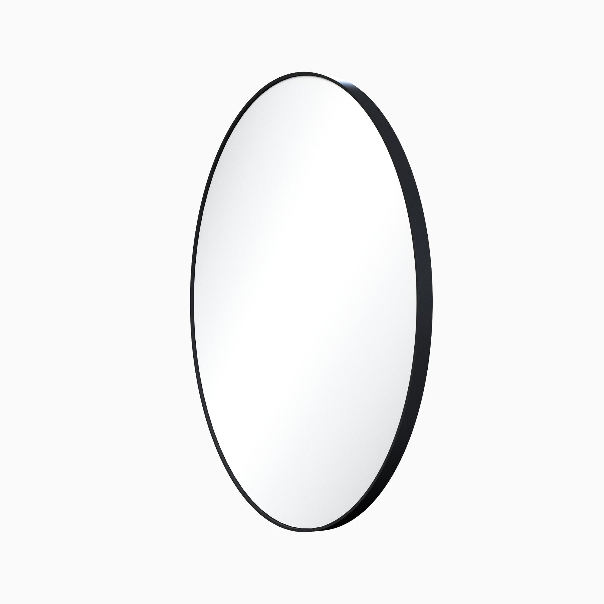 30" x 1" Matte Black Circular Metal Frame mirror